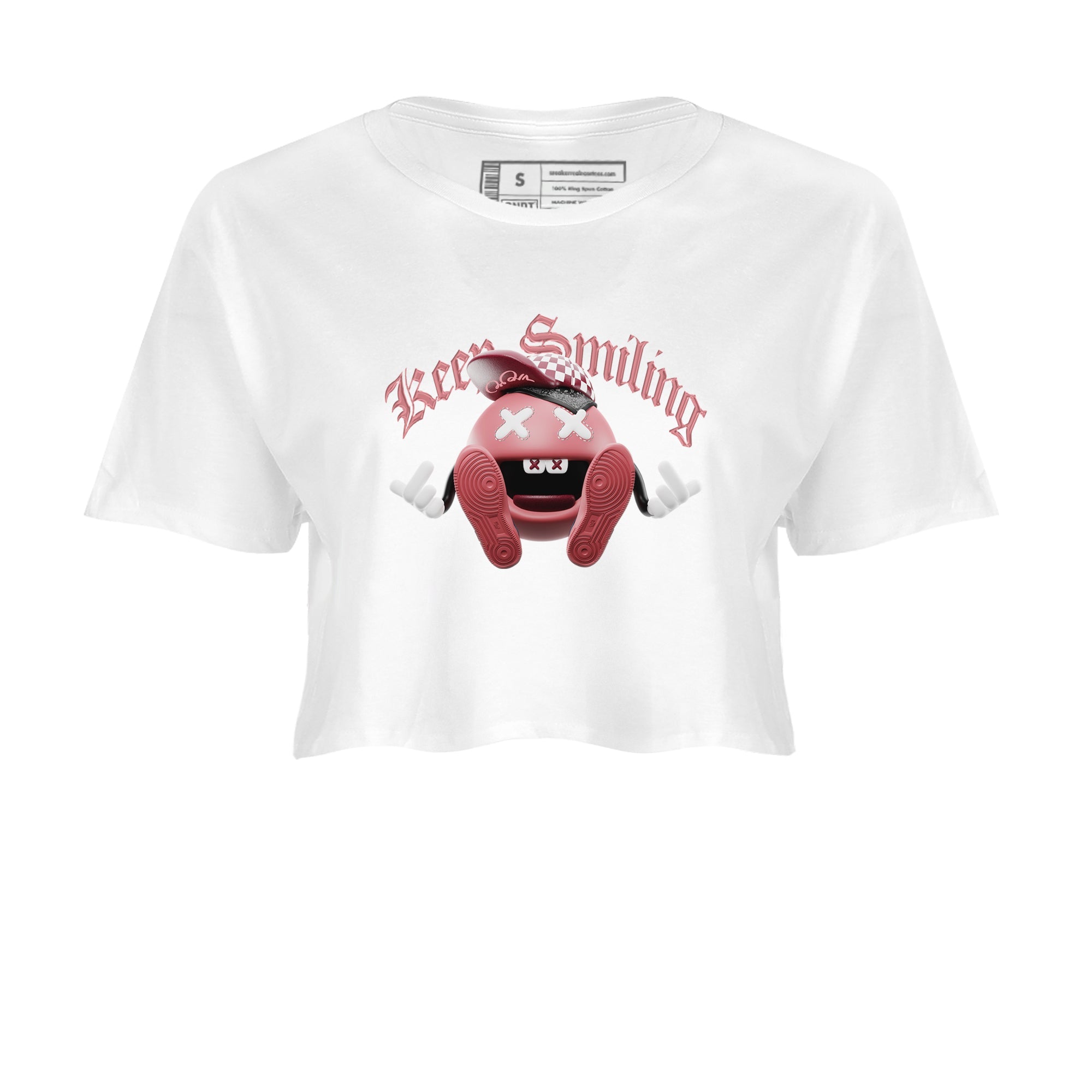 Dunk Valentines Day 2024 shirt to match jordans Keep Smiling sneaker tees Dunk Happy Valentines Day 2024 Drip Gear Zone White 2 Crop T-Shirt