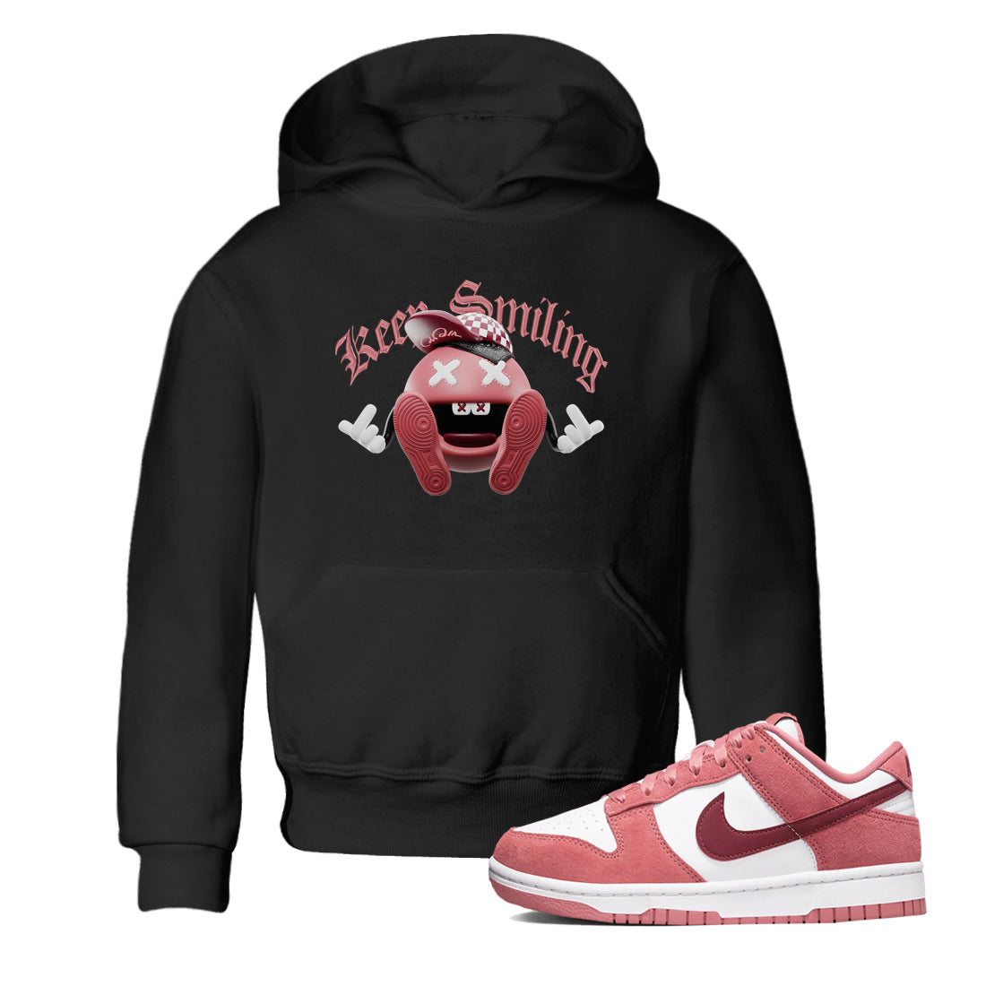 Dunk Valentines Day 2024 shirt to match jordans Keep Smiling sneaker tees Dunk Happy Valentines Day 2024 Drip Gear Zone Baby Toddler Black 1 T-Shirt