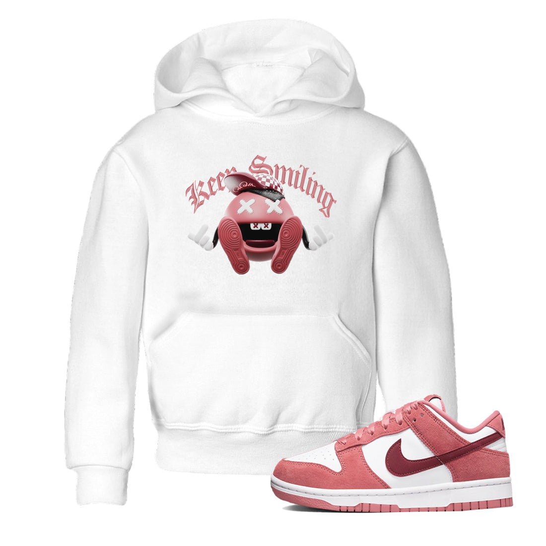 Dunk Valentines Day 2024 shirt to match jordans Keep Smiling sneaker tees Dunk Happy Valentines Day 2024 Drip Gear Zone Baby Toddler White 1 T-Shirt