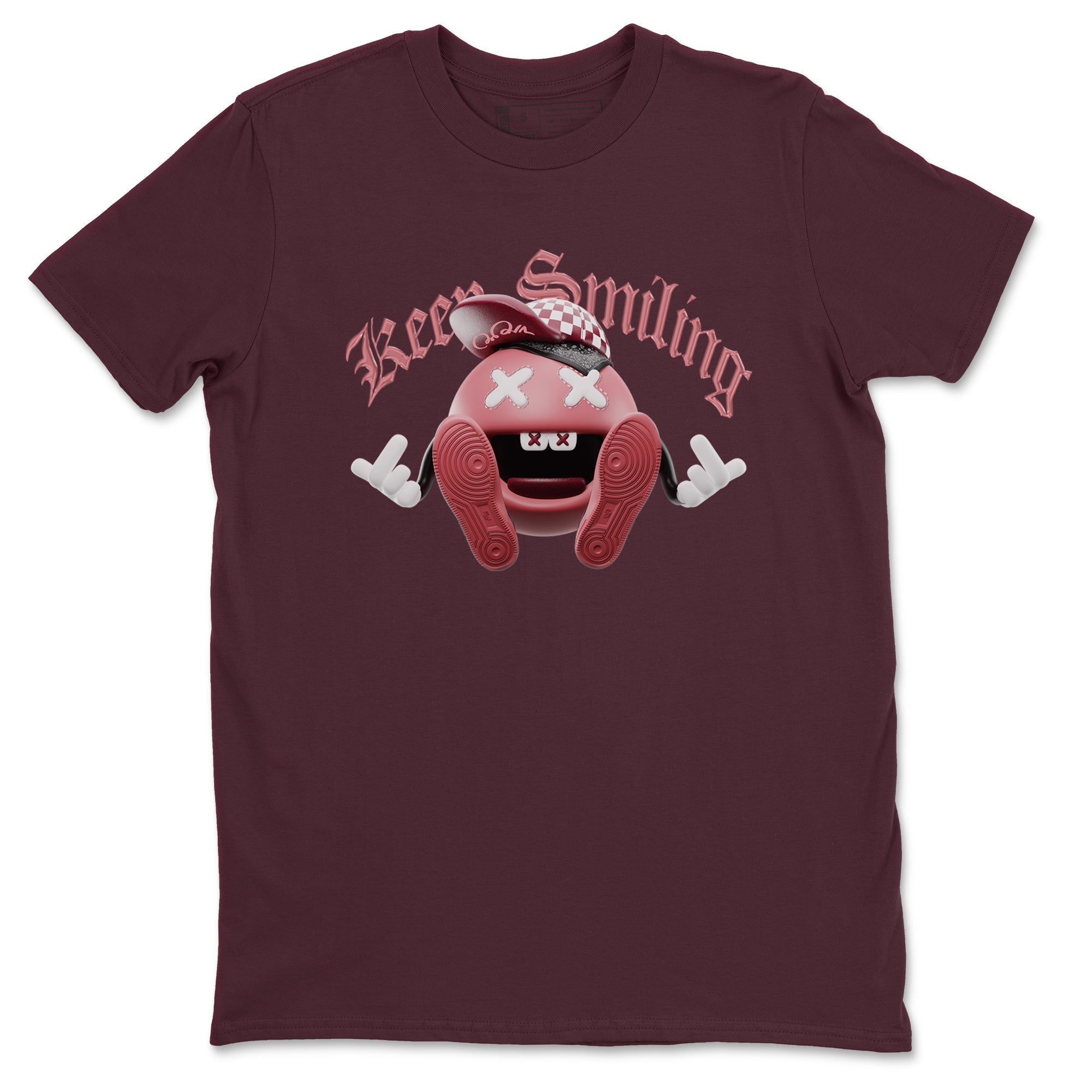 Dunk Valentines Day 2024 shirt to match jordans Keep Smiling sneaker tees Dunk Happy Valentines Day 2024 Drip Gear Zone Unisex Maroon 2 T-Shirt