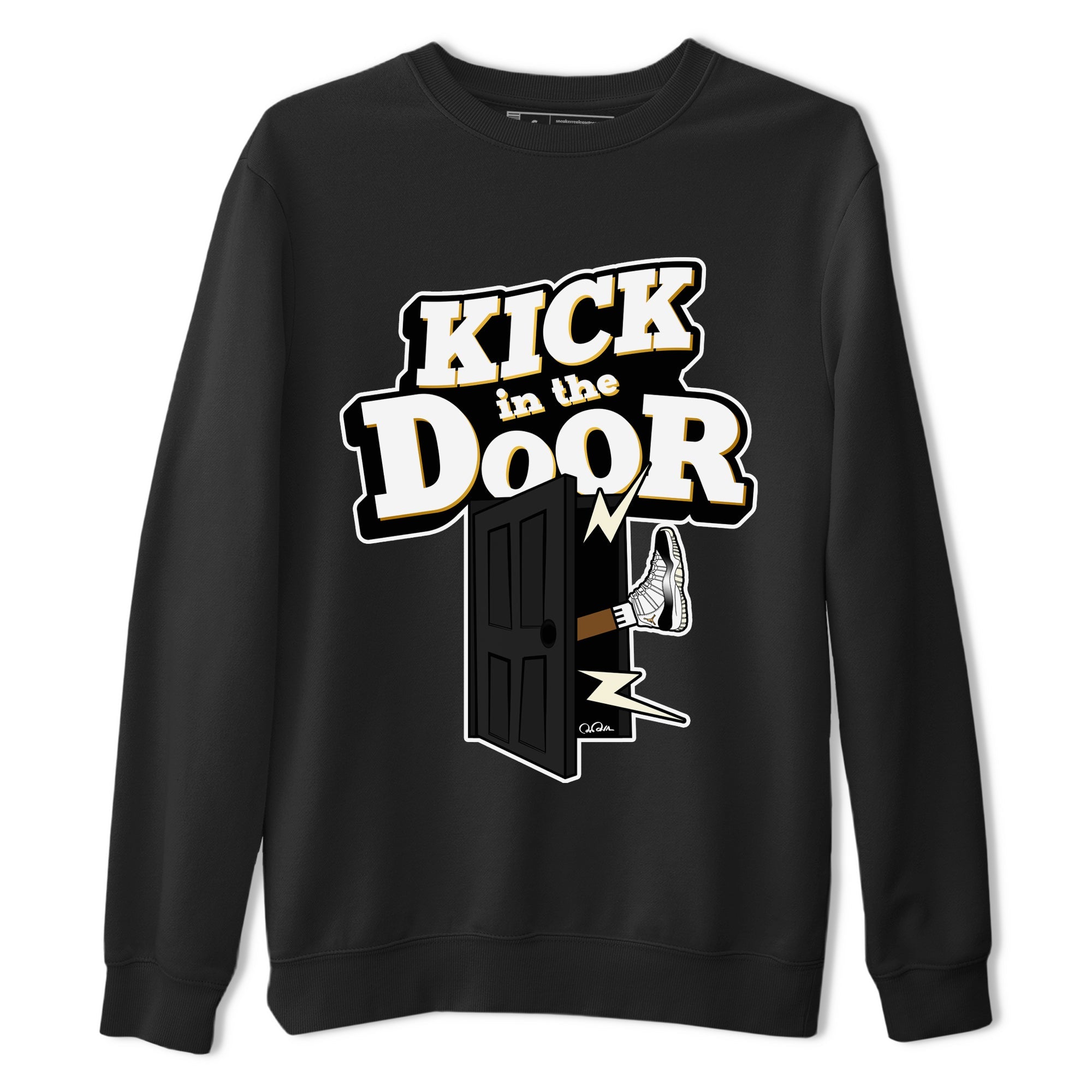 Air Jordan 11 Gratitude shirt to match jordans Kick In The Door sneaker tees AJ11 Gratitude Drip Gear Zone Unisex Black 2 T-Shirt