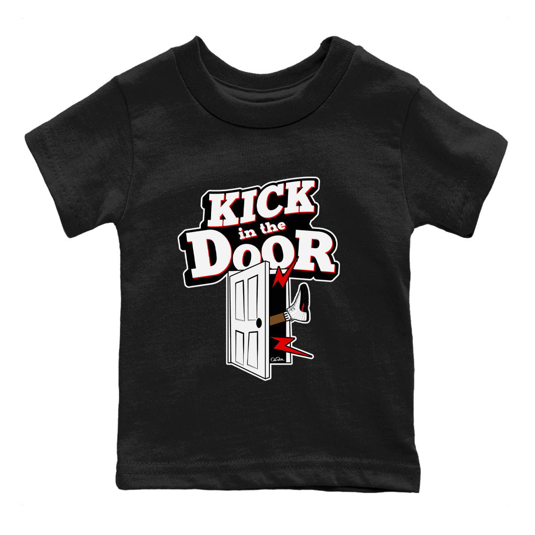 12s Taxi Flip shirts to match jordans Kick In The Door sneaker match tees Air Jordan 12 Taxi Flip Drip Gear Zone streetwear brand Baby and Youth Black 2 cotton tee