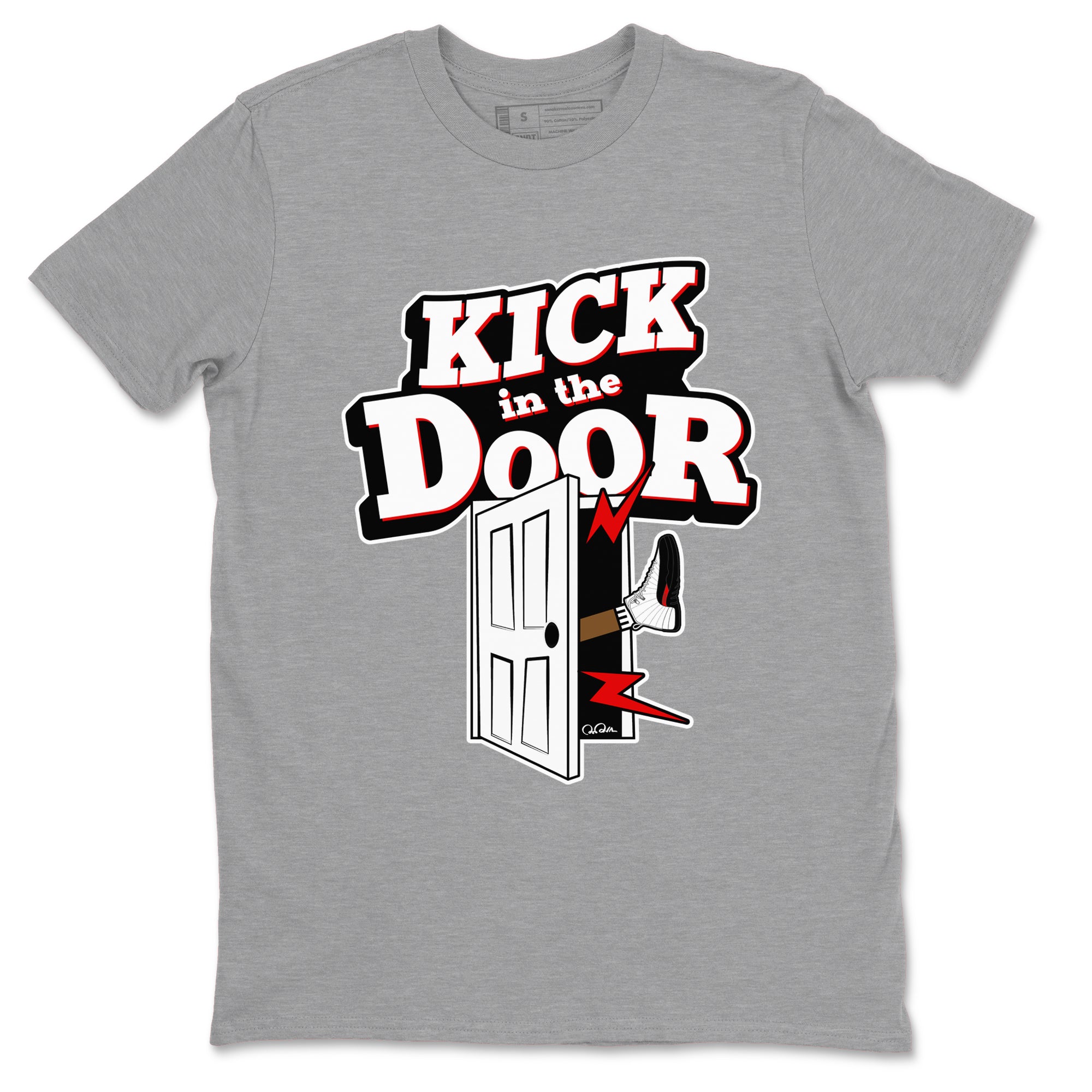 12s Taxi Flip shirts to match jordans Kick In The Door sneaker match tees Air Jordan 12 Taxi Flip Drip Gear Zone streetwear brand Heather Grey 2 unisex cotton tee