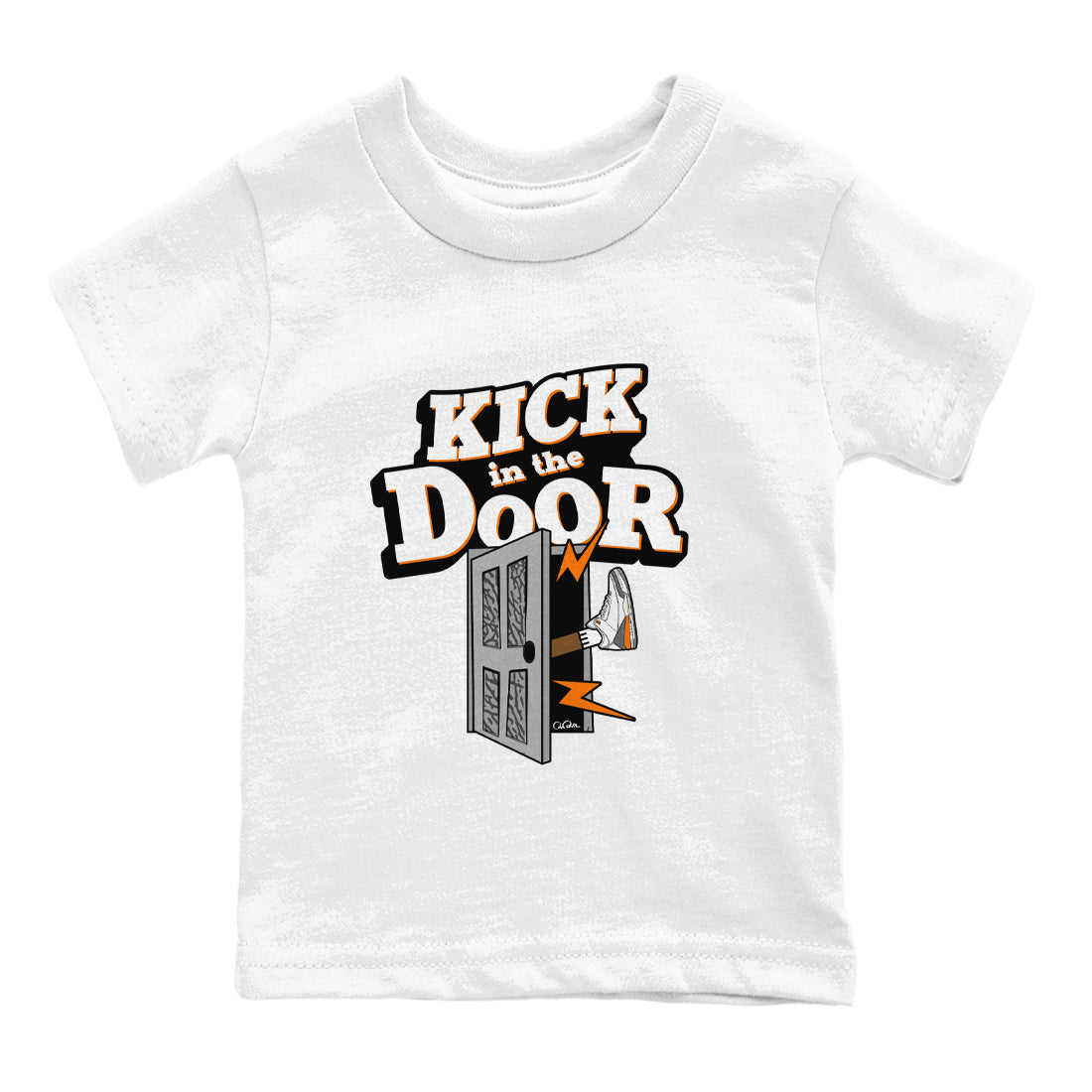 3s Georgia Peach shirt to match jordans Kick In The Door sneaker tees Air Jordan 3 Georgia Peach Drip Gear Zone baby toddler White 2 cotton Shirt