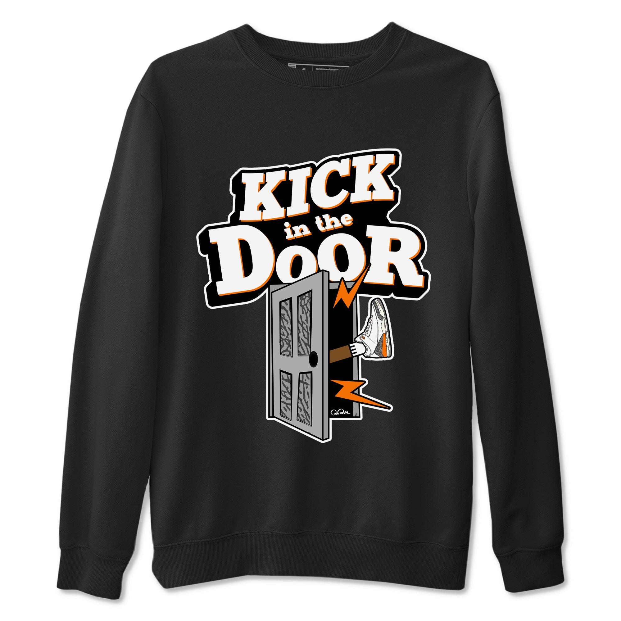 3s Georgia Peach shirt to match jordans Kick In The Door sneaker tees Air Jordan 3 Georgia Peach Drip Gear Zone unisex cotton Black 2 crew neck shirt