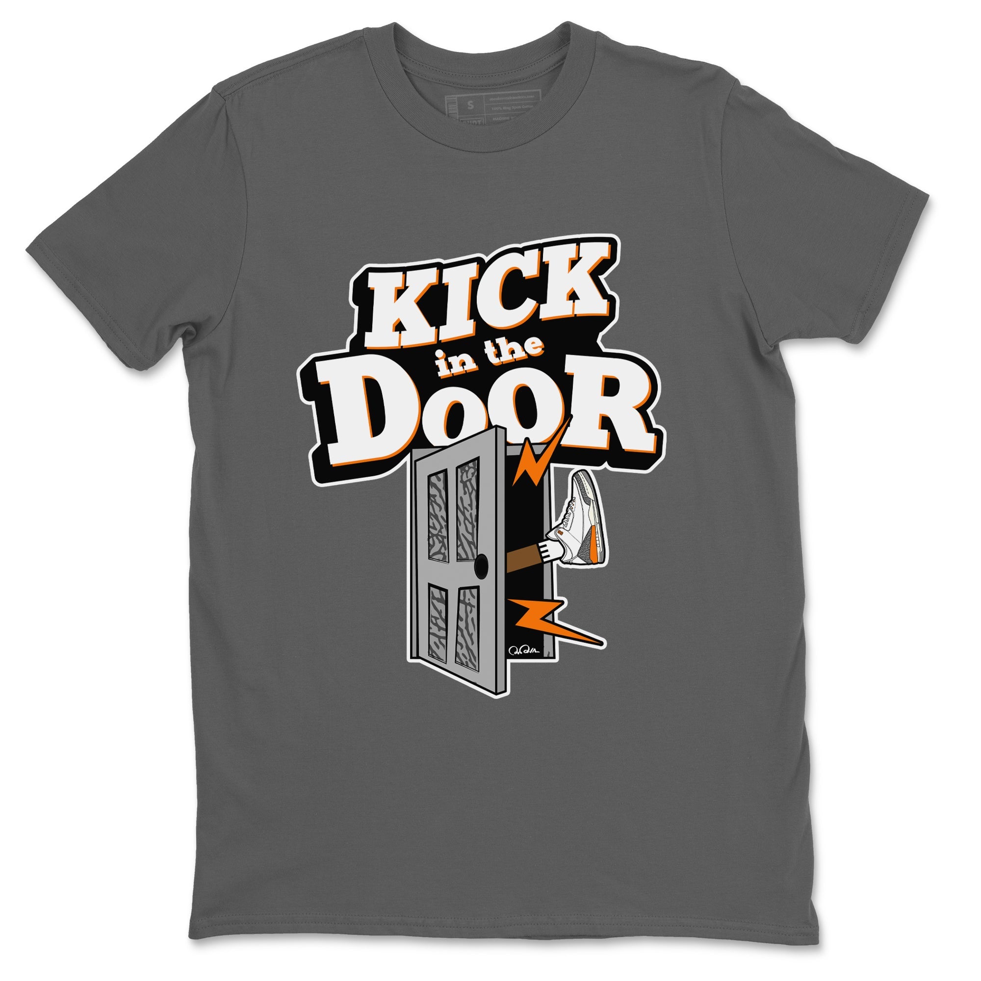 3s Georgia Peach shirt to match jordans Kick In The Door sneaker tees Air Jordan 3 Georgia Peach Drip Gear Zone unisex cotton Cool Grey 2 crew neck shirt