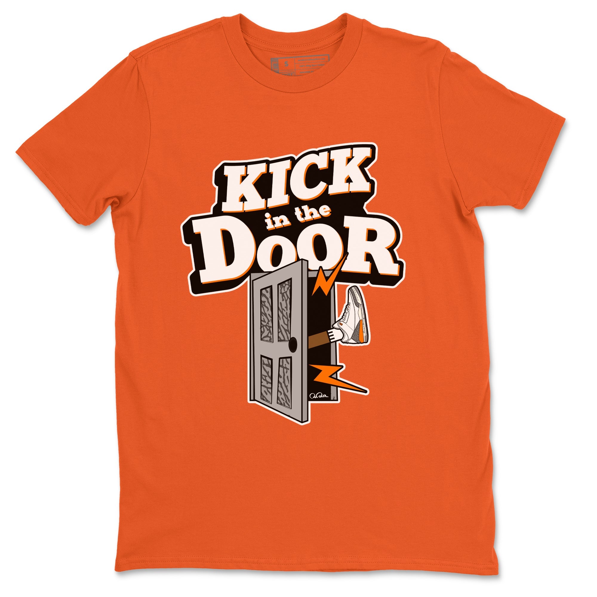 3s Georgia Peach shirt to match jordans Kick In The Door sneaker tees Air Jordan 3 Georgia Peach Drip Gear Zone unisex cotton Orange 2 crew neck shirt