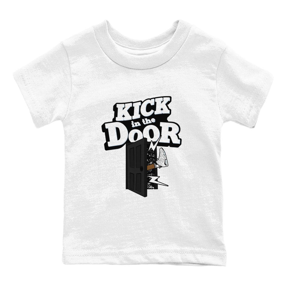 AJ6 White Black shirts to match jordans Kick In The Door sneaker match tees Air Jordan 6 White Black Drip Gear Zone streetwear brand Baby and Youth White 2 cotton tee