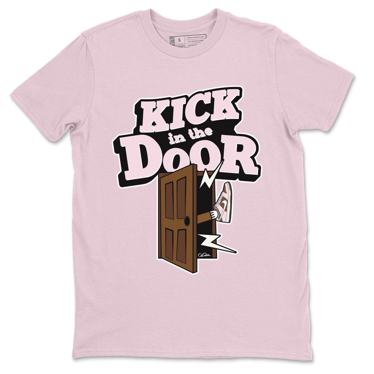 Dunk Cacao Wow And Pink Foam shirts to match jordans Kick In The Door sneaker match tees Dunk Cacao Wow And Pink Foam Drip Gear Zone streetwear brand Pink 2 unisex cotton tee
