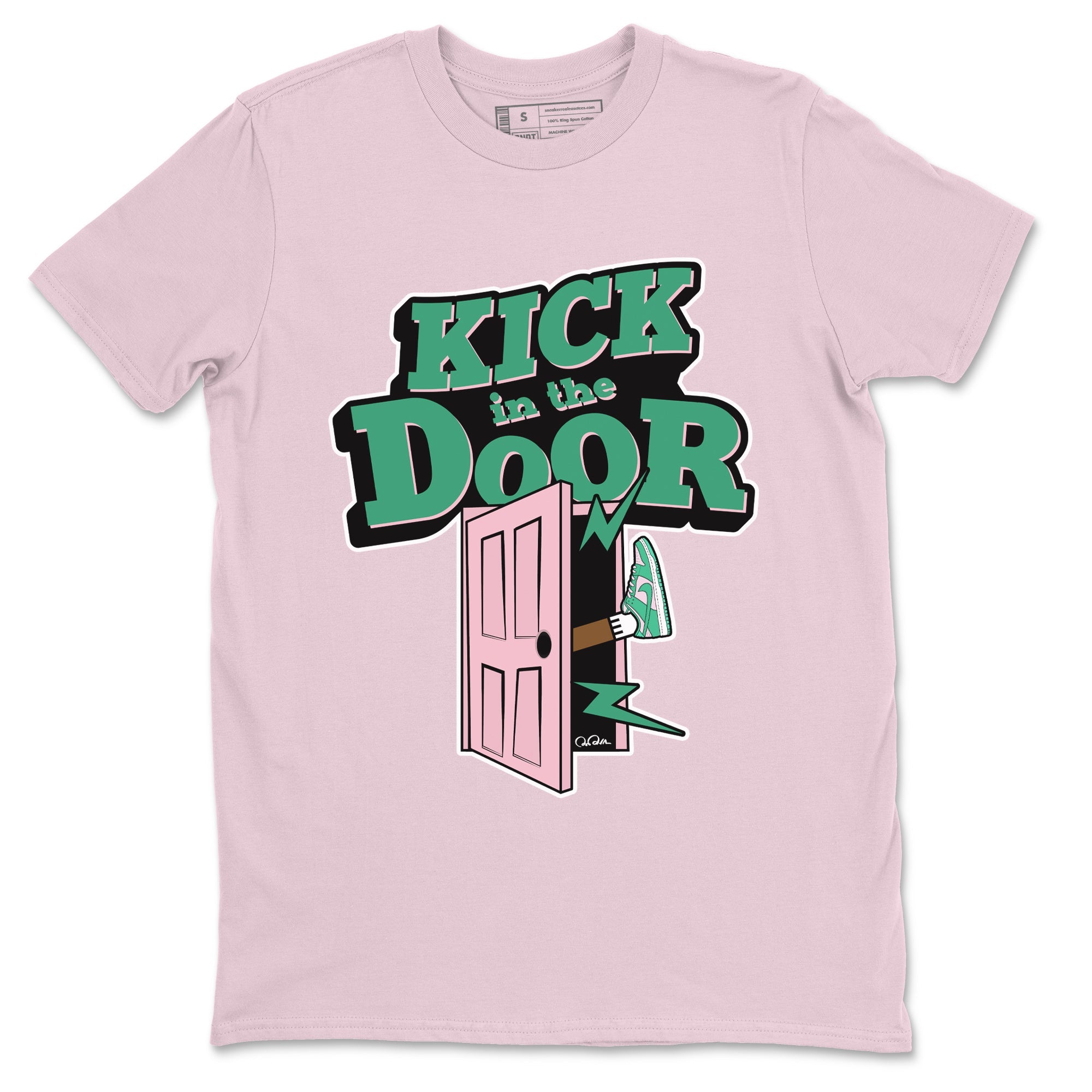 Dunk Low Medium Soft Pink Malachite shirt to match jordans Kick In The Door sneaker tees Dunk Medium Soft Pink Malachite Drip Gear Zone unisex cotton Pink 2 crew neck shirt