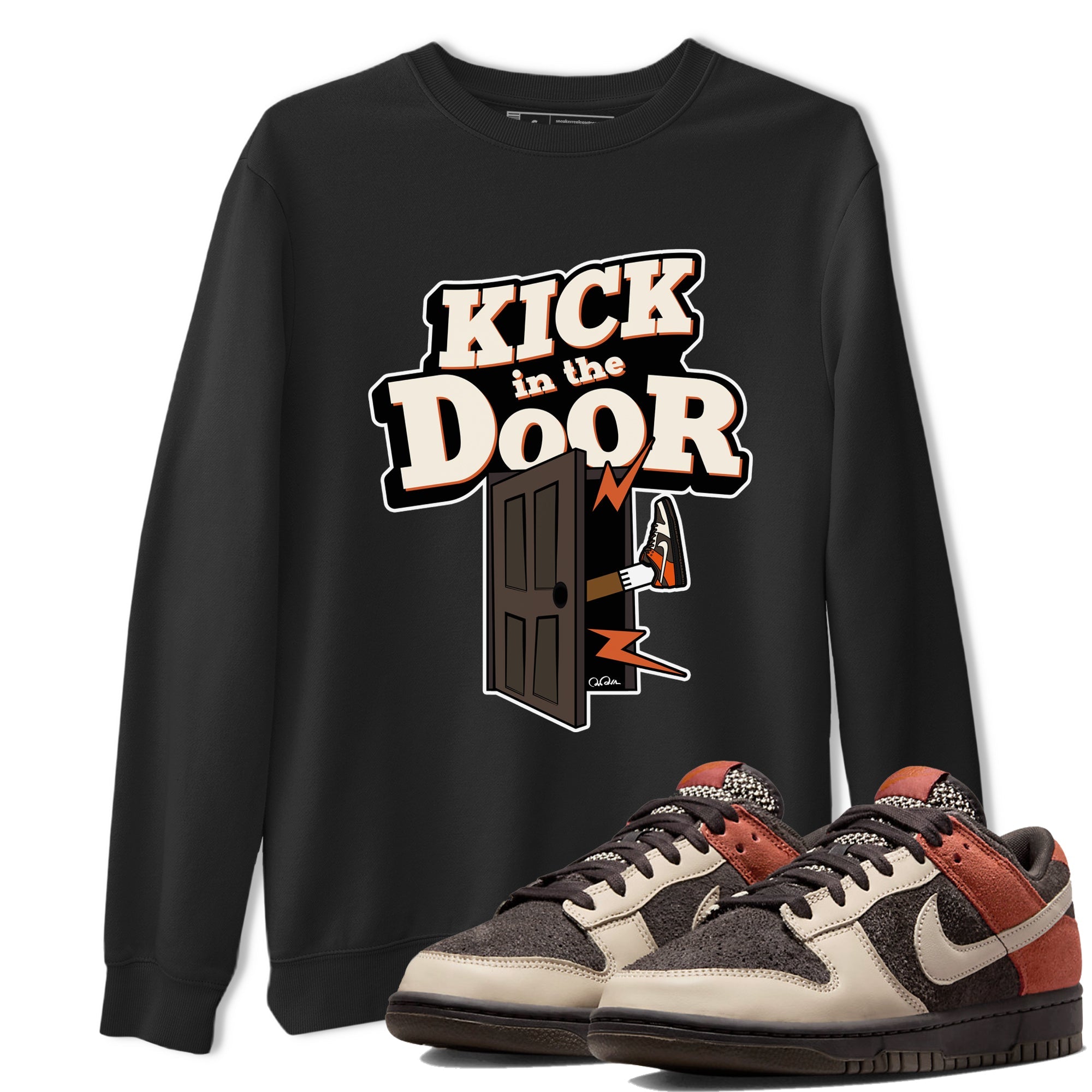 Dunk Red Panda shirt to match jordans Kick In The Door sneaker tees Nike Dunk LowRed Panda Drip Gear Zone Unisex Black 1 T-Shirt
