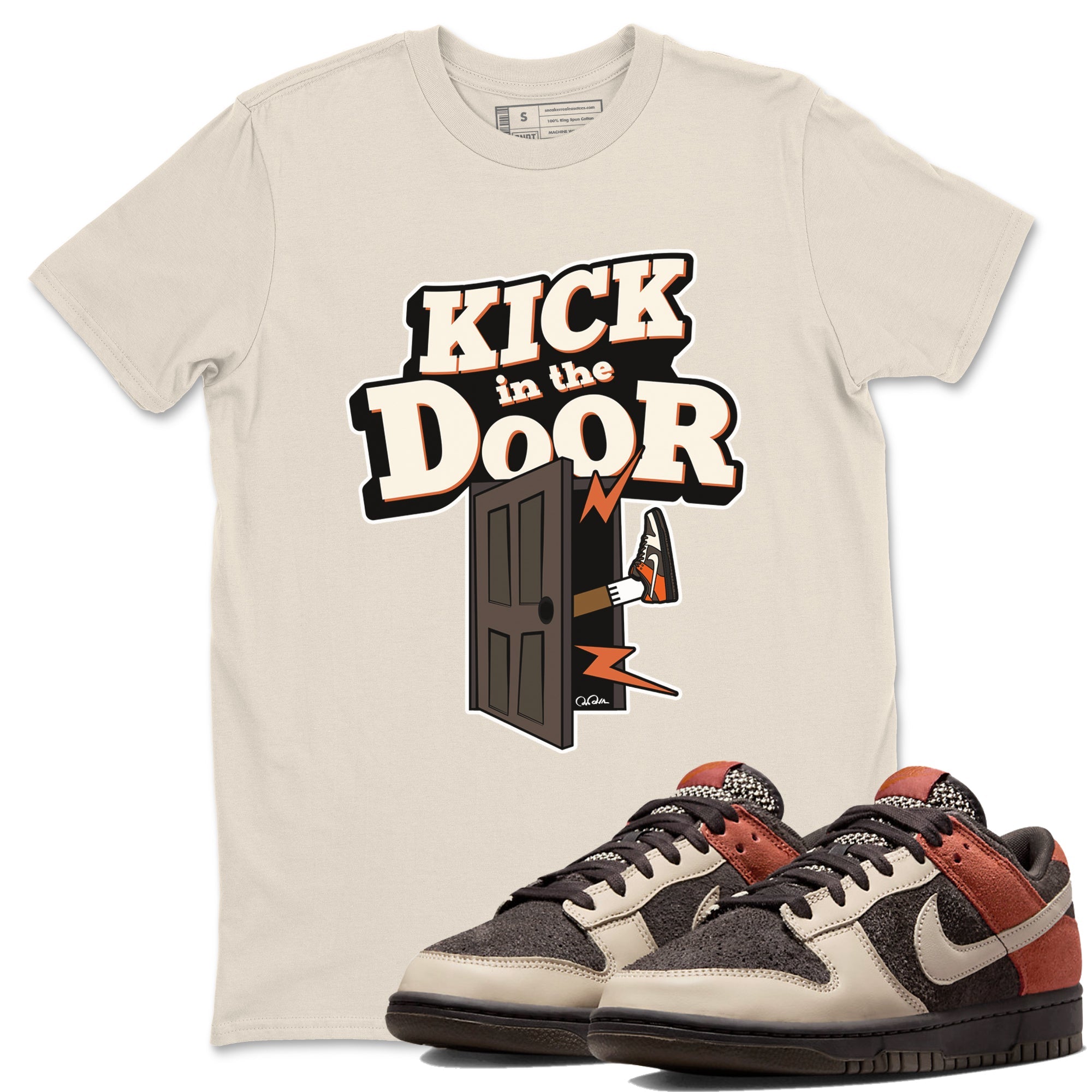 Dunk Red Panda shirt to match jordans Kick In The Door sneaker tees Nike Dunk LowRed Panda Drip Gear Zone Unisex Natural 1 T-Shirt