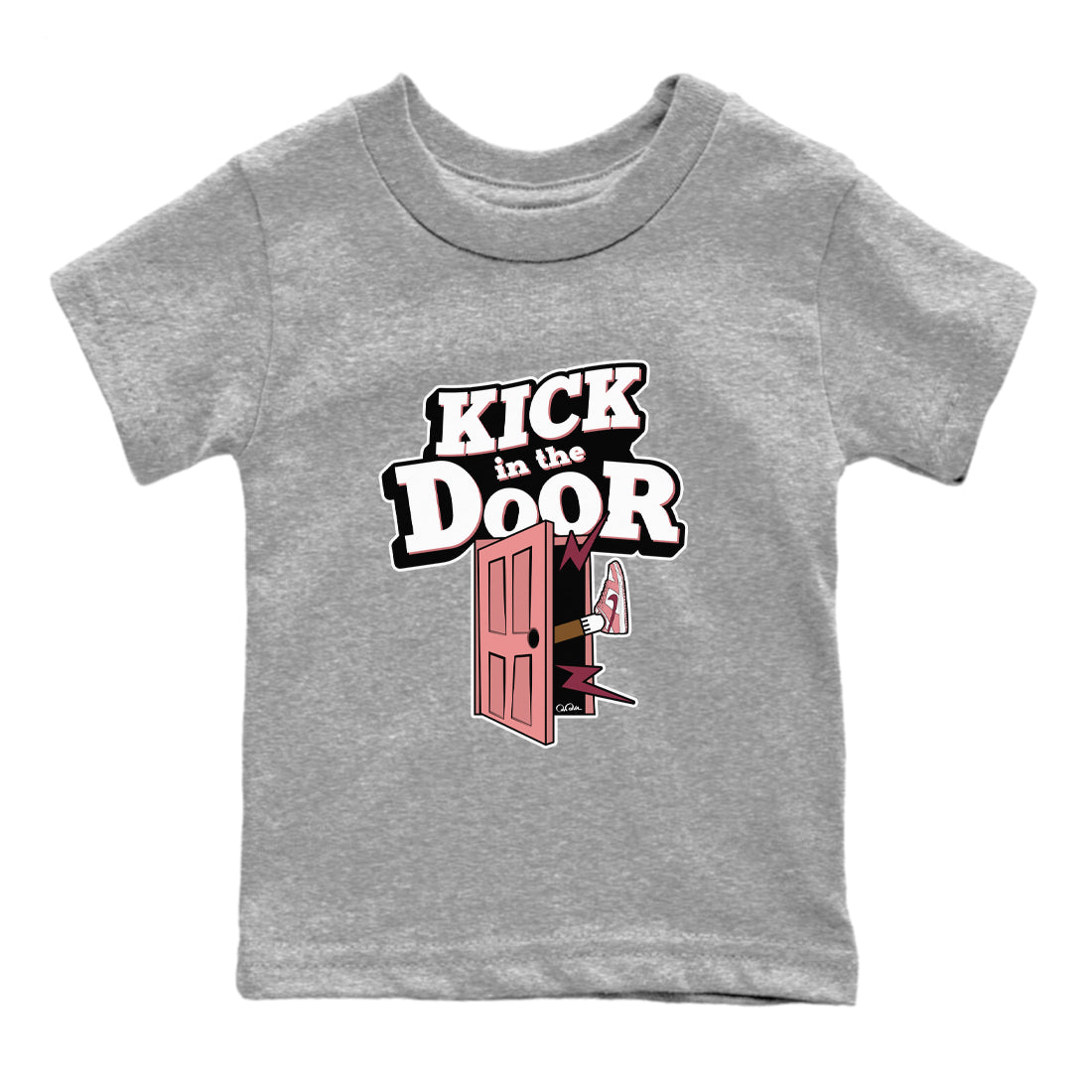 Dunk Valentines Day 2024 shirt to match jordans Kick In The Door sneaker tees Dunk Happy Valentines Day 2024 Drip Gear Zone Baby Toddler Heather Grey 2 T-Shirt