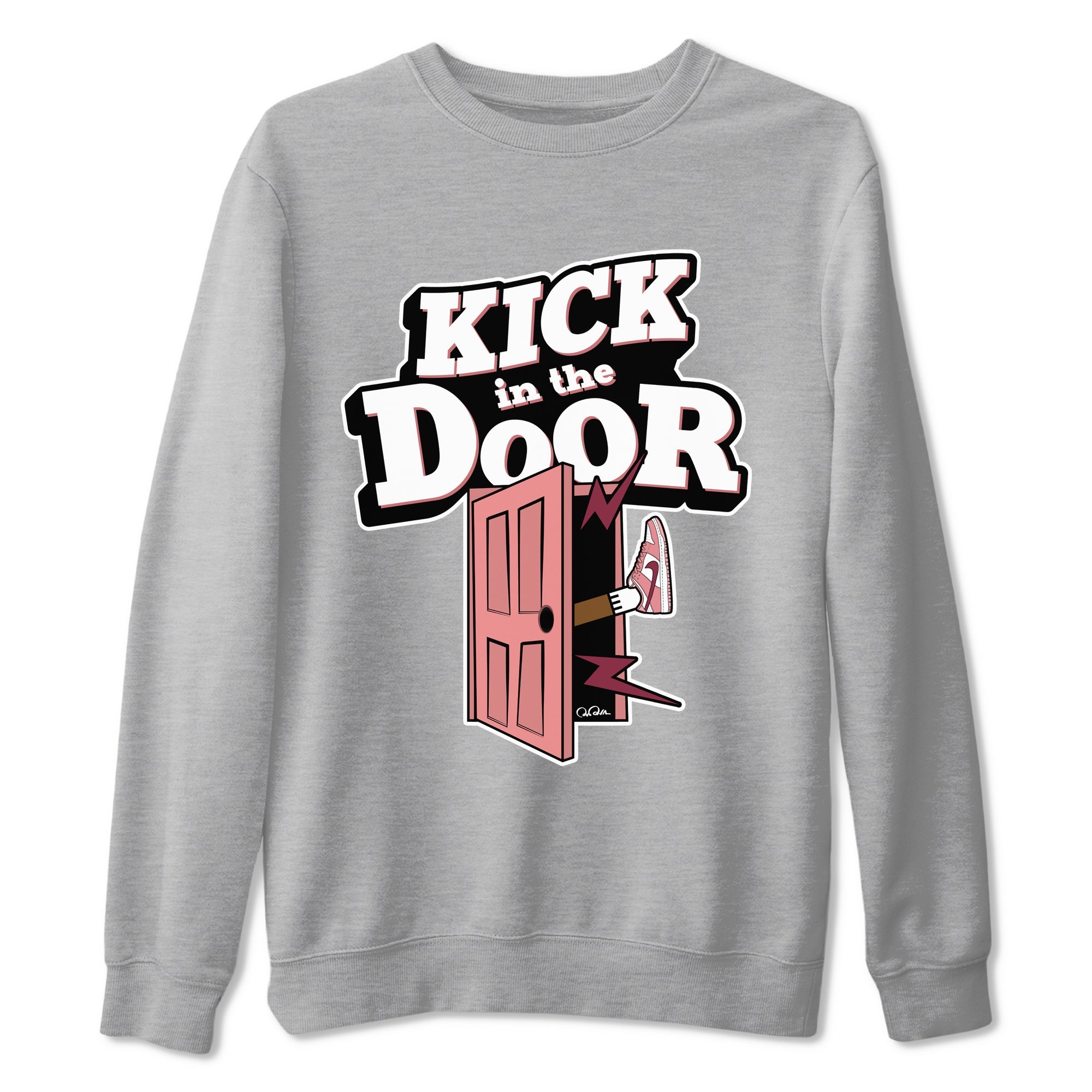 Dunk Valentines Day 2024 shirt to match jordans Kick In The Door sneaker tees Dunk Happy Valentines Day 2024 Drip Gear Zone Unisex Heather Grey 2 T-Shirt