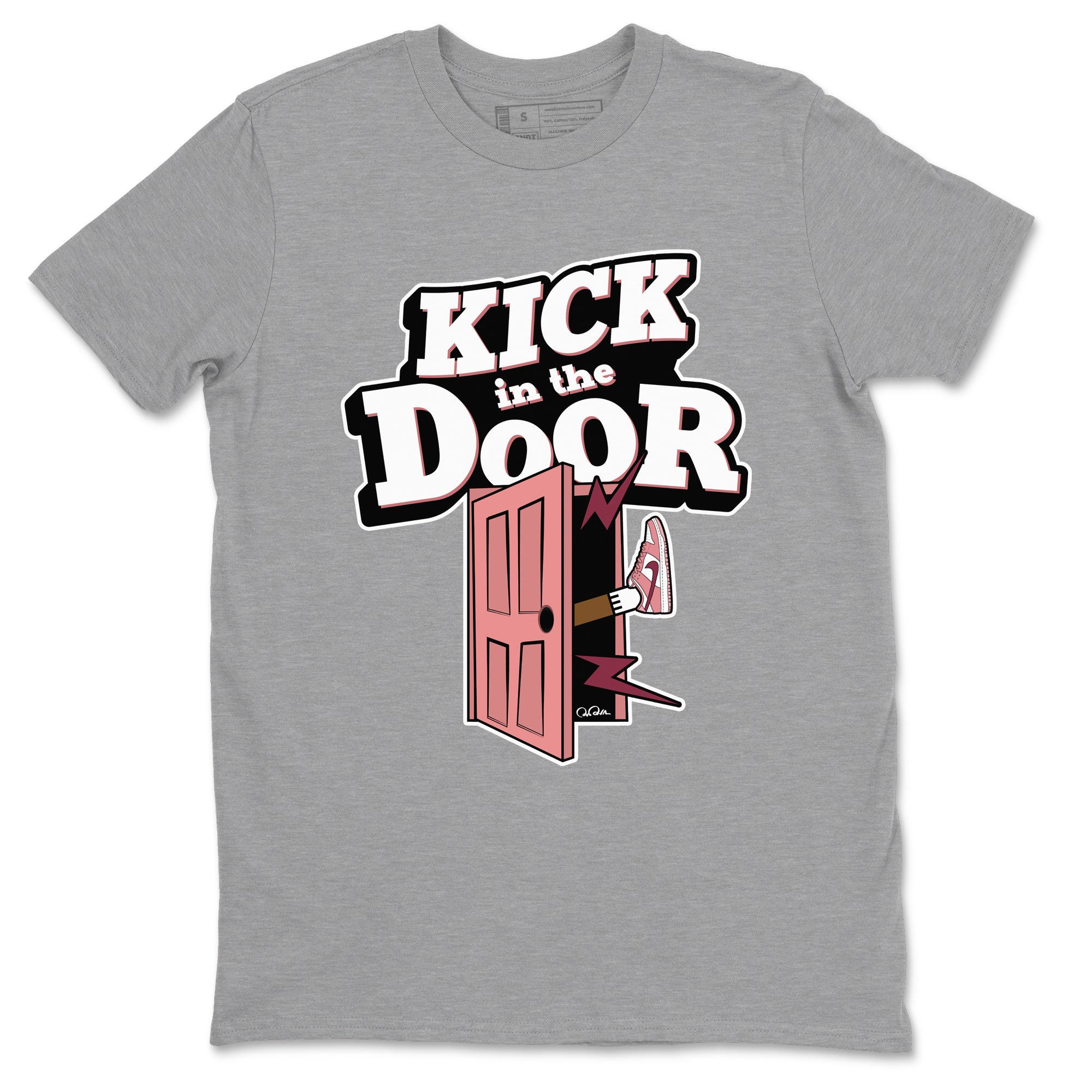 Dunk Valentines Day 2024 shirt to match jordans Kick In The Door sneaker tees Dunk Happy Valentines Day 2024 Drip Gear Zone Unisex Heather Grey 2 T-Shirt