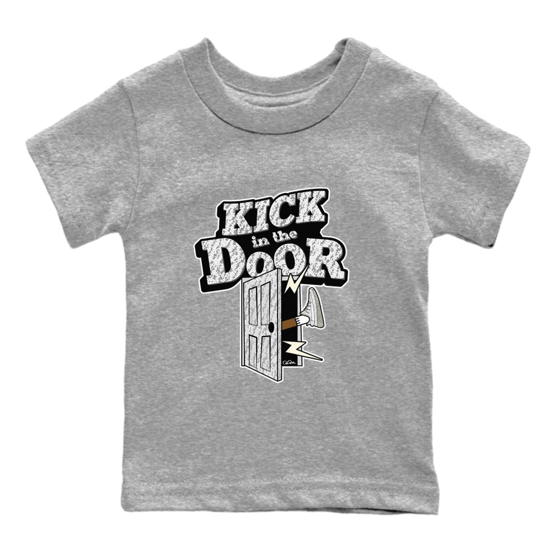Yeezy 350 Static shirt to match jordans Kick In The Door sneaker tees Adidas Yeezy 350 Static Drip Gear Zone Baby Toddler Heather Grey 2 T-Shirt