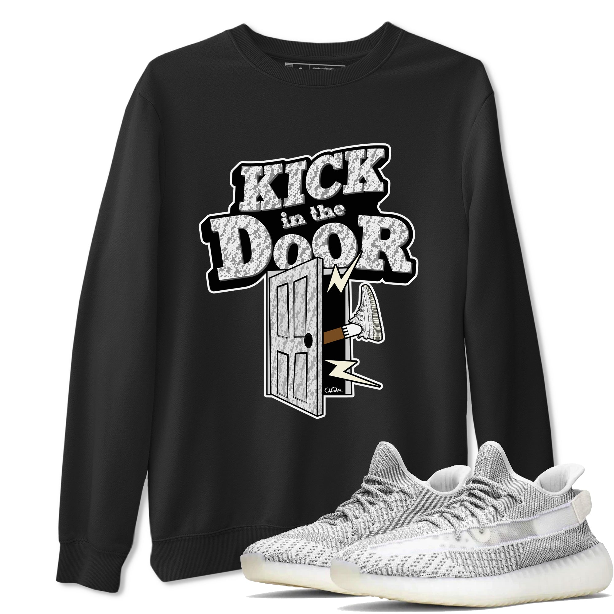 Yeezy 350 Static shirt to match jordans Kick In The Door sneaker tees Adidas Yeezy 350 Static Drip Gear Zone Unisex Black 1 T-Shirt