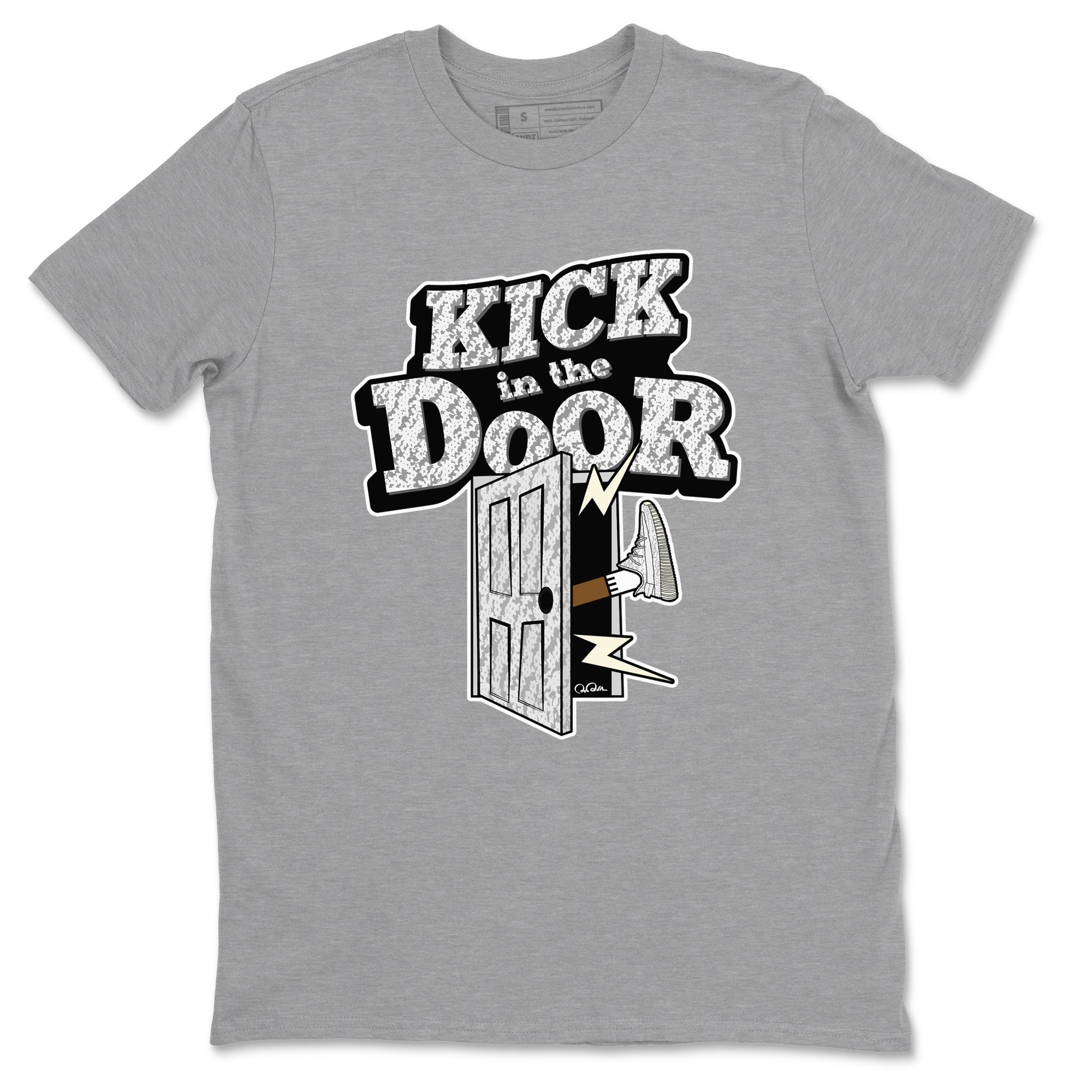 Yeezy 350 Static shirt to match jordans Kick In The Door sneaker tees Adidas Yeezy 350 Static Drip Gear Zone Unisex Heather Grey 2 T-Shirt