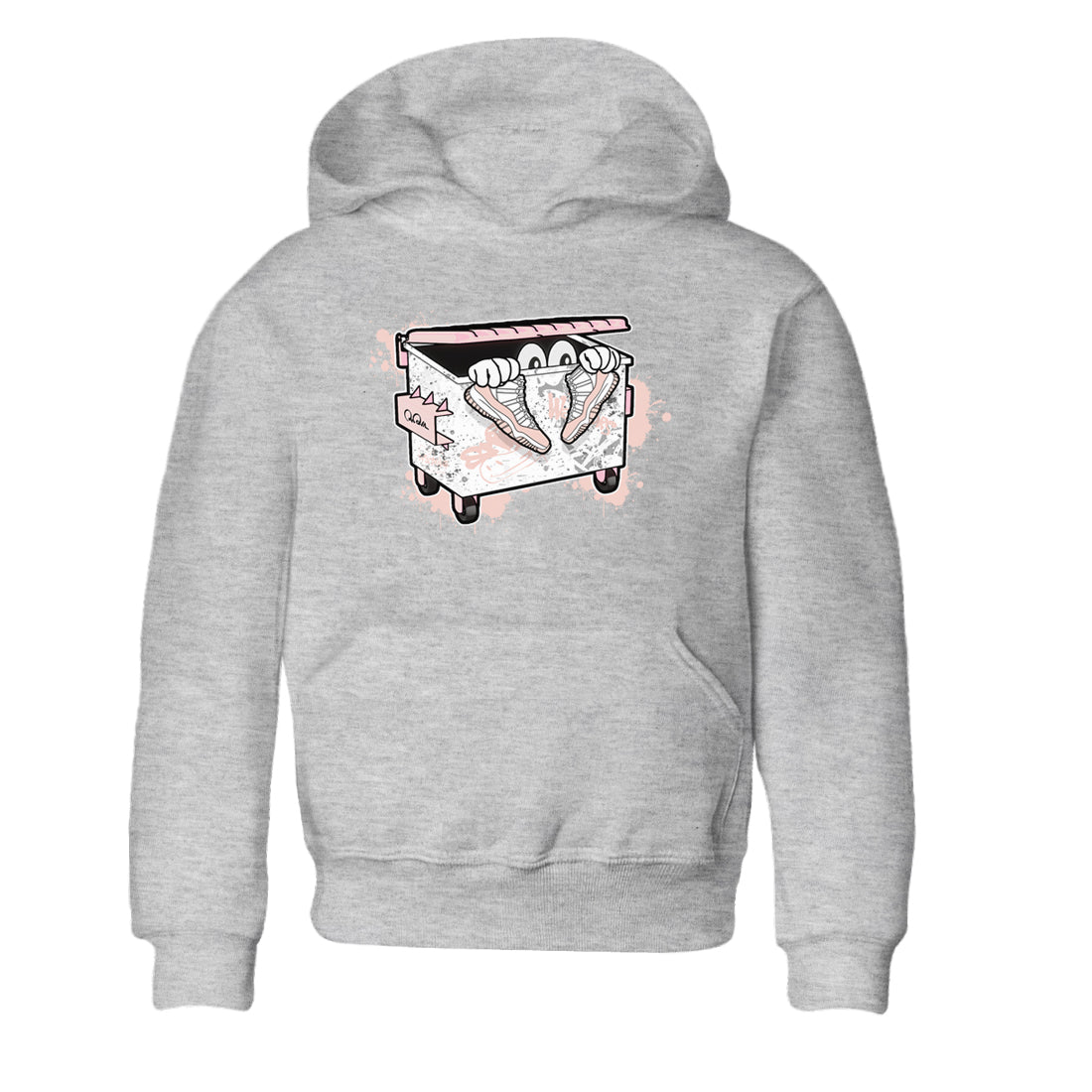 AJ11 Legend Pink shirts to match jordans Kick Trash sneaker match tees Air Jordan 11 Legend Pink Drip Gear Zone streetwear brand Baby and Youth Heather Grey 2 cotton tee