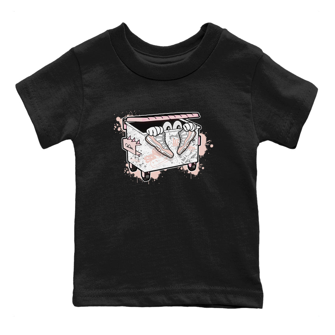 AJ11 Legend Pink shirts to match jordans Kick Trash sneaker match tees Air Jordan 11 Legend Pink Drip Gear Zone streetwear brand Baby and Youth Black 2 cotton tee