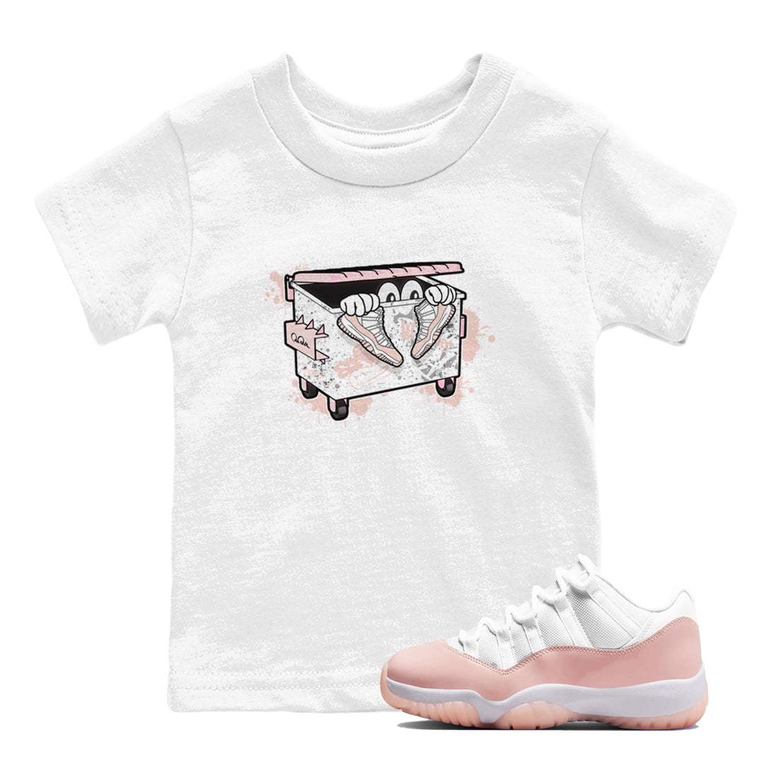AJ11 Legend Pink shirts to match jordans Kick Trash sneaker match tees Air Jordan 11 Legend Pink Drip Gear Zone streetwear brand Baby and Youth White 1 cotton tee