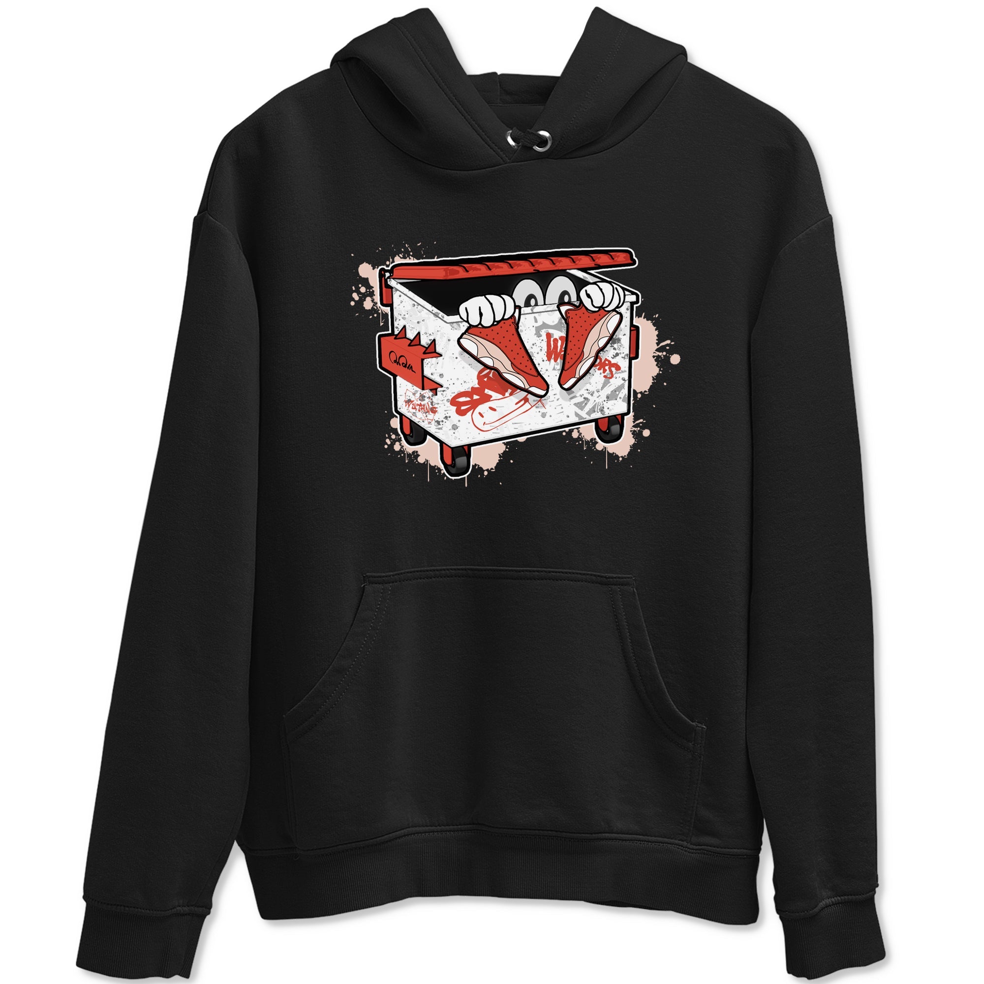 13s Dune Red shirts to match jordans Kick Trash sneaker match tees Air Jordan 13 Dune Red Drip Gear Zone streetwear brand Black 2 unisex cotton tee