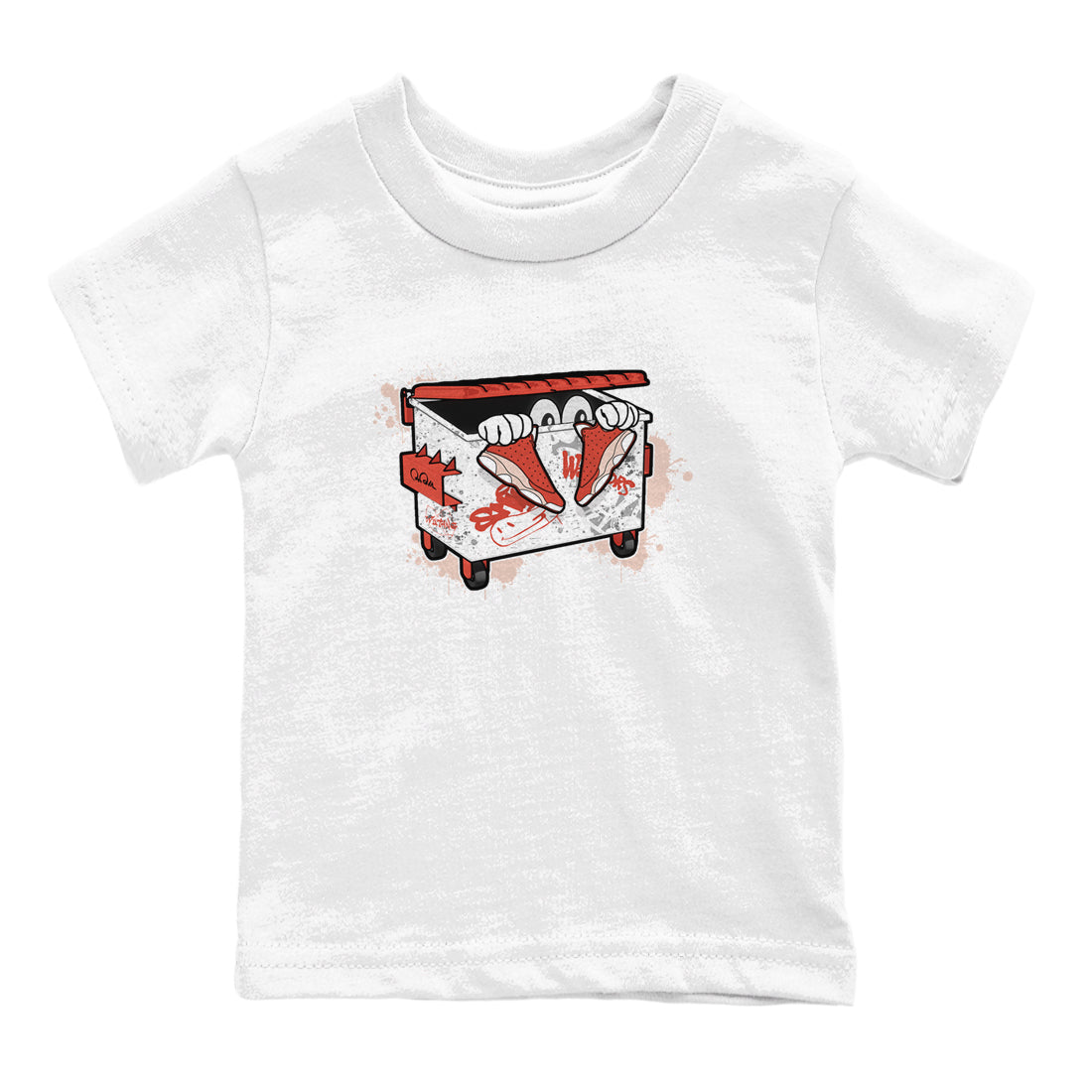 13s Dune Red shirts to match jordans Kick Trash sneaker match tees Air Jordan 13 Dune Red Drip Gear Zone streetwear brand Baby and Youth White 2 cotton tee