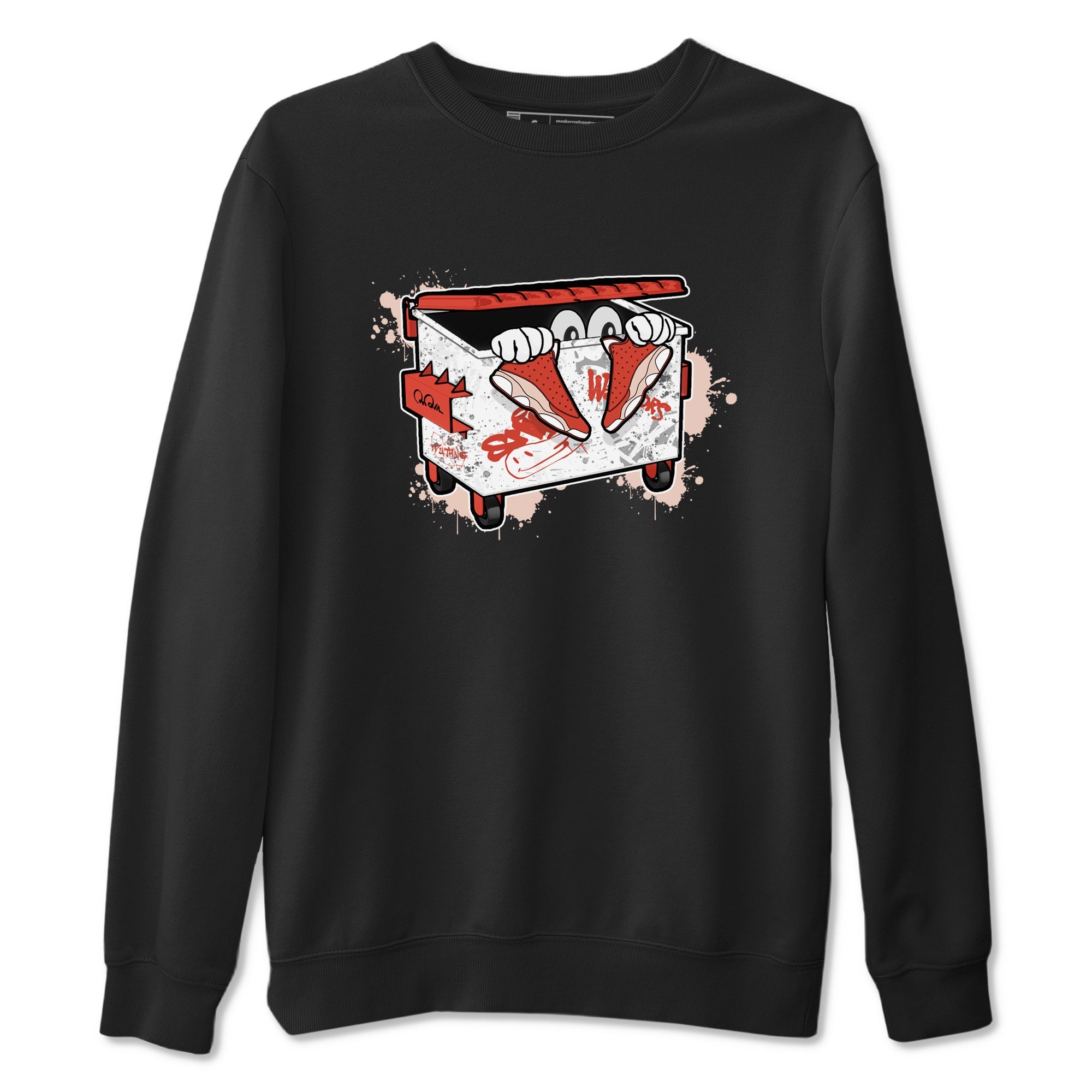 13s Dune Red shirts to match jordans Kick Trash sneaker match tees Air Jordan 13 Dune Red Drip Gear Zone streetwear brand Black 2 unisex cotton tee