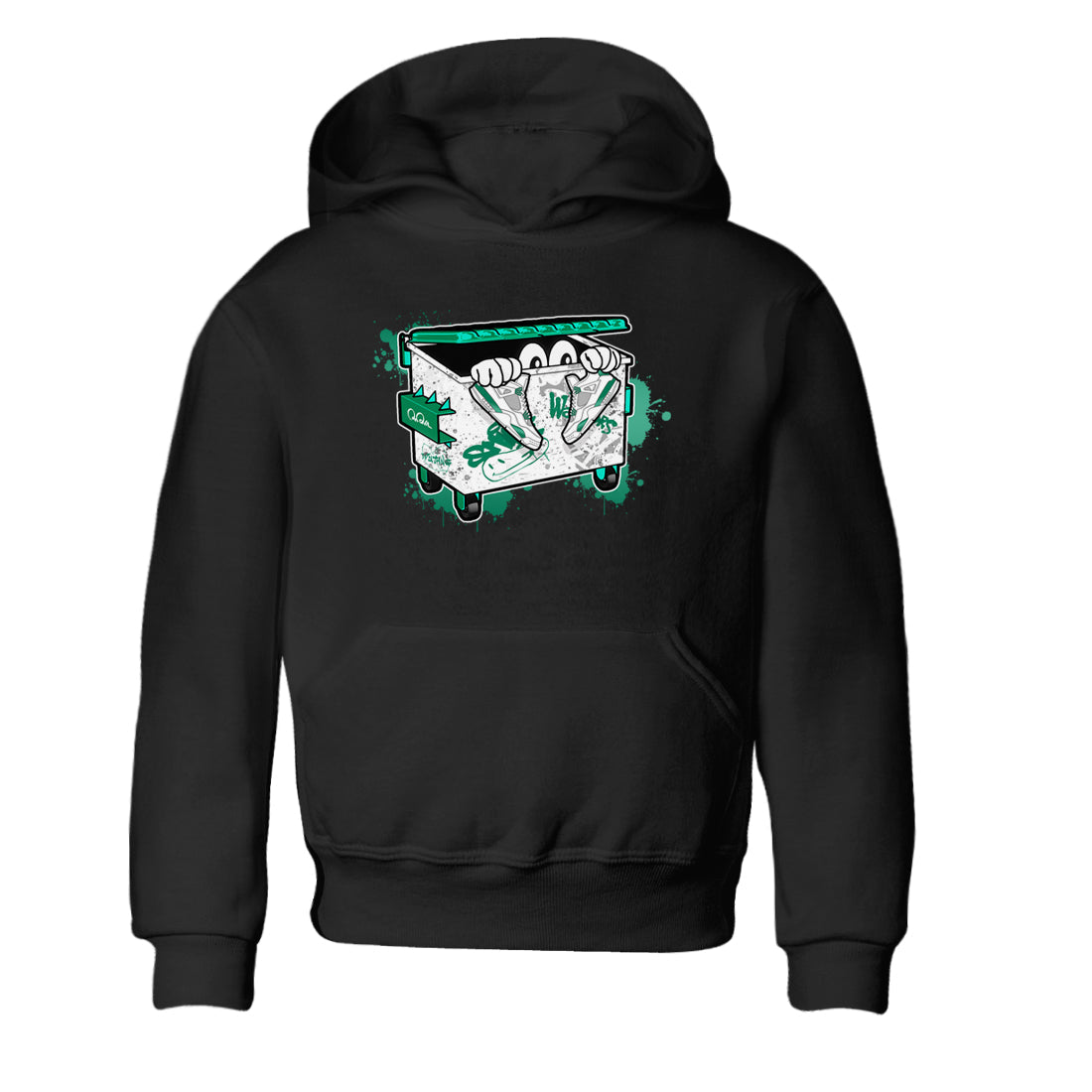 4s Oxidized Green shirts to match jordans Kick Trash sneaker match tees Air Jordan 4 Oxidized Green Drip Gear Zone streetwear brand Baby and Youth Black 2 cotton tee