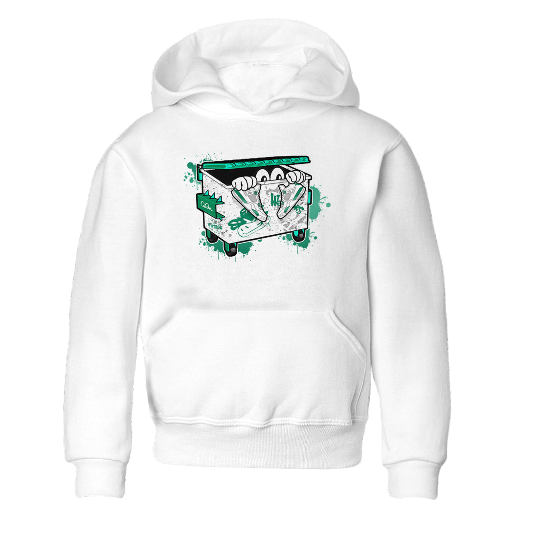 4s Oxidized Green shirts to match jordans Kick Trash sneaker match tees Air Jordan 4 Oxidized Green Drip Gear Zone streetwear brand Baby and Youth White 2 cotton tee
