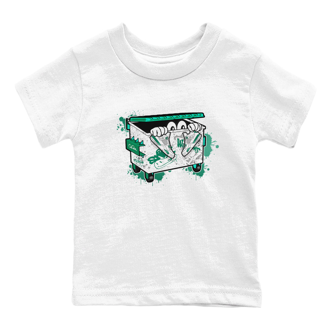 4s Oxidized Green shirts to match jordans Kick Trash sneaker match tees Air Jordan 4 Oxidized Green Drip Gear Zone streetwear brand Baby and Youth White 2 cotton tee