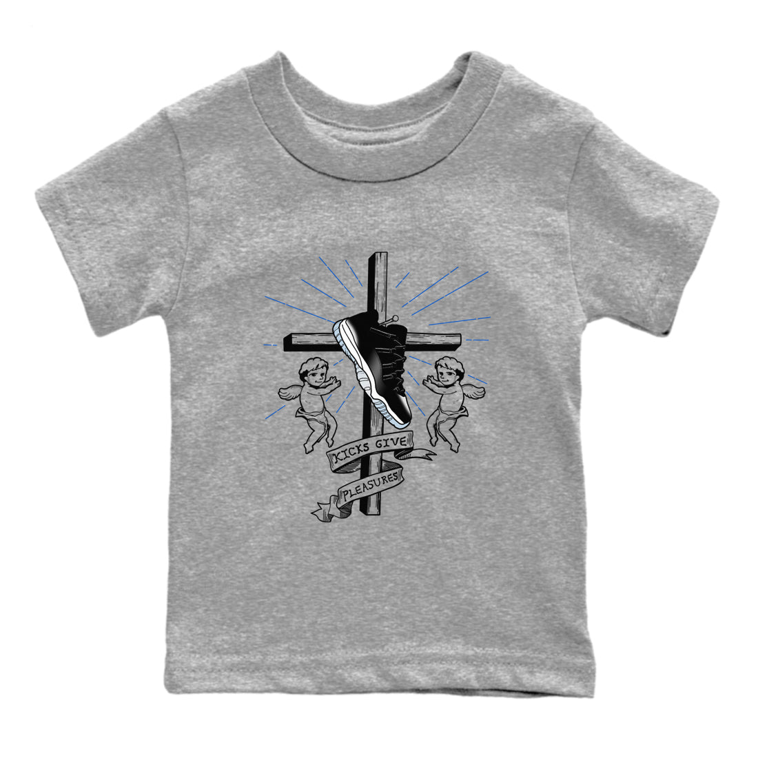 11s Space shirt to match jordans Kicks Give Pleasures sneaker tees Air Jordan 11 Space Drip Gear Zone baby toddler Heather Grey 2 cotton Shirt