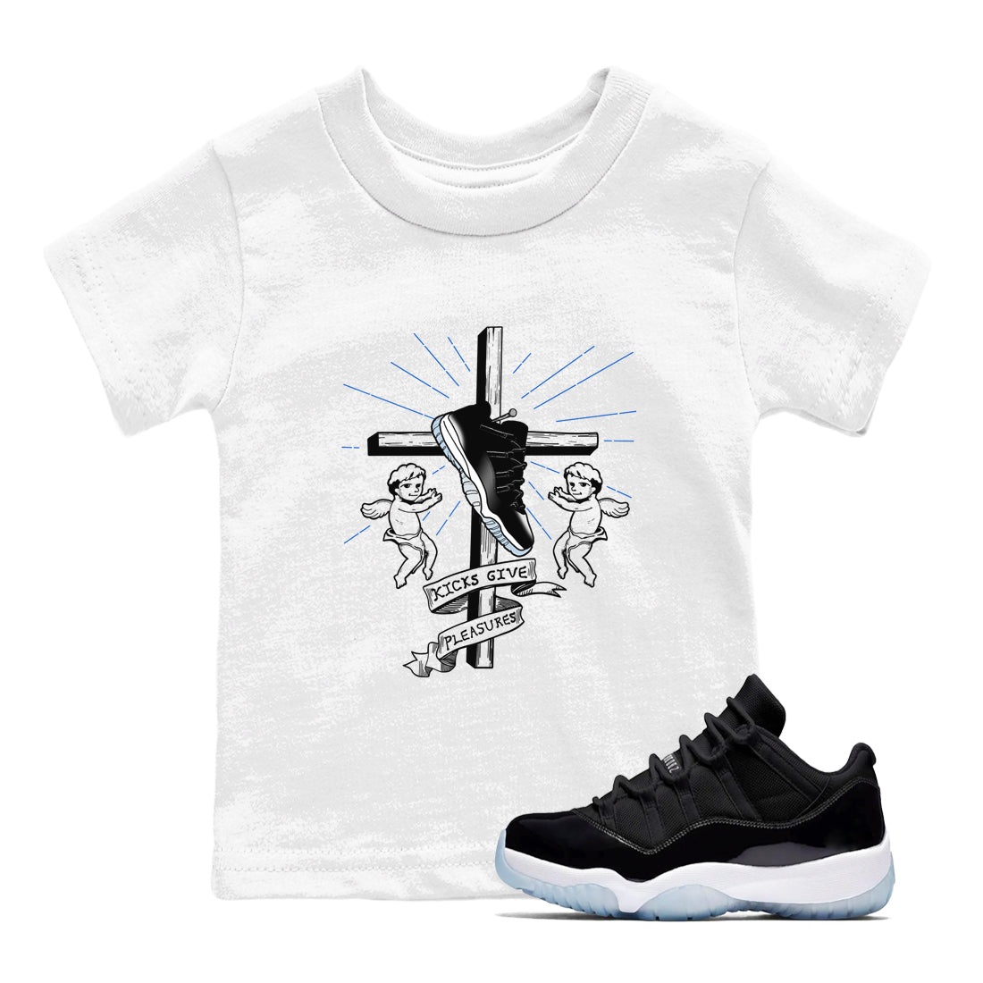 11s Space shirt to match jordans Kicks Give Pleasures sneaker tees Air Jordan 11 Space Drip Gear Zone baby toddler White 1 cotton Shirt