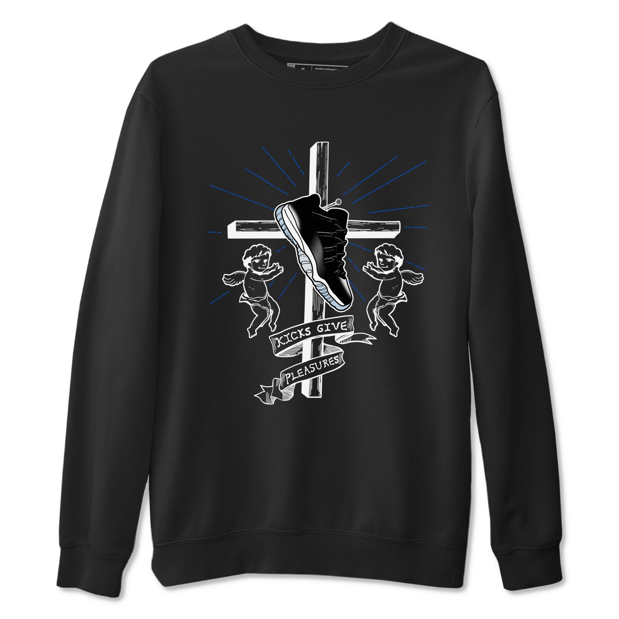 11s Space shirt to match jordans Kicks Give Pleasures sneaker tees Air Jordan 11 Space Drip Gear Zone unisex cotton Black 2 crew neck shirt
