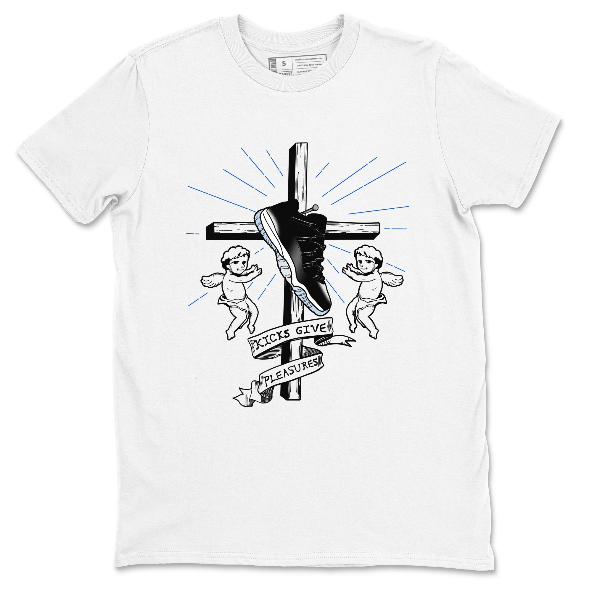 11s Space shirt to match jordans Kicks Give Pleasures sneaker tees Air Jordan 11 Space Drip Gear Zone unisex cotton White 2 crew neck shirt