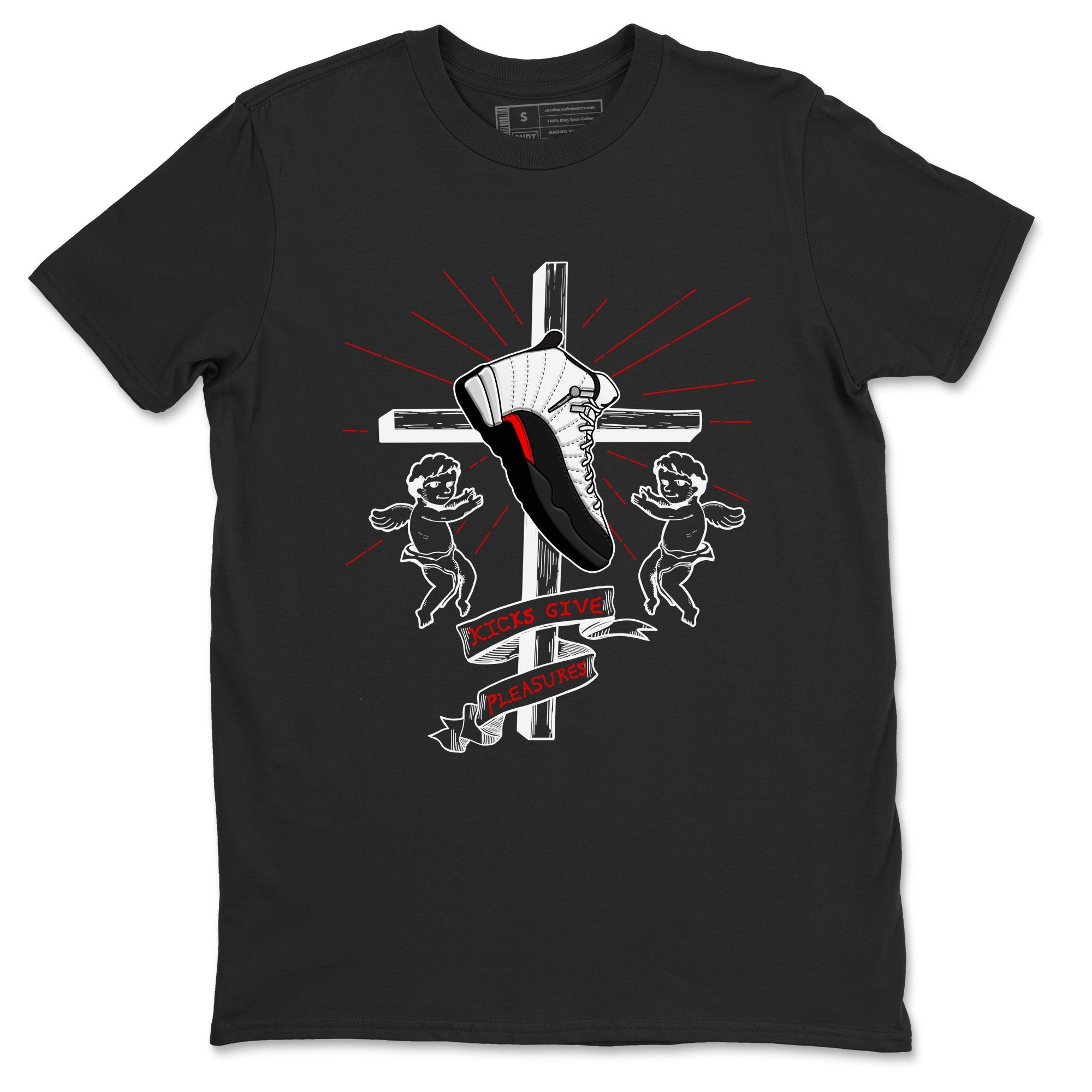 Air Jordan 12 Red Taxi shirts to match jordans Kicks Give Pleasures sneaker match tees 12s Red Taxi Drip Gear Zone unisex cotton Black 2 crew neck shirt
