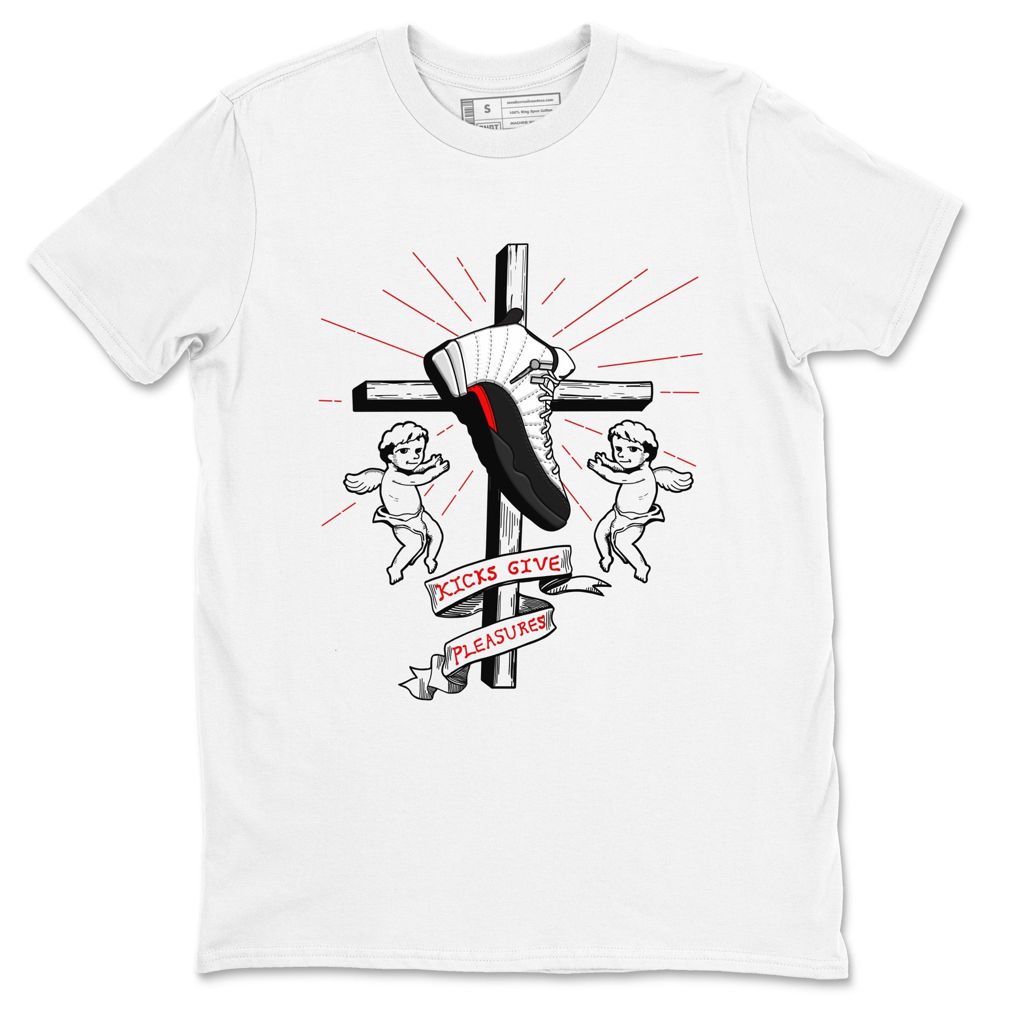 Air Jordan 12 Red Taxi shirts to match jordans Kicks Give Pleasures sneaker match tees 12s Red Taxi Drip Gear Zone unisex cotton White 2 crew neck shirt