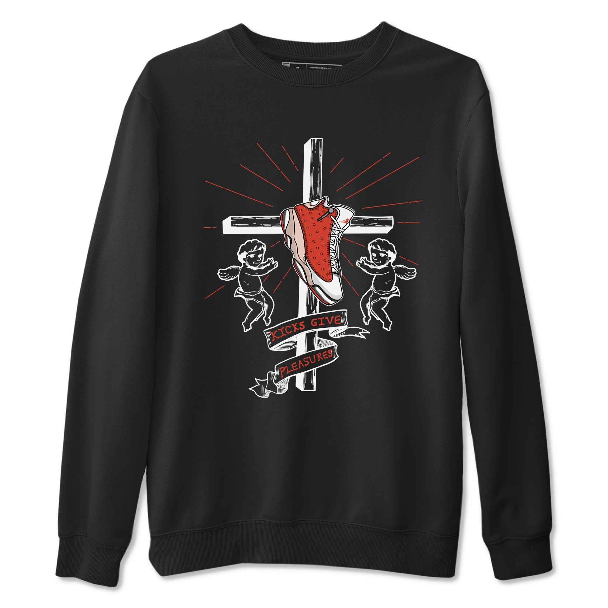 13s Dune Red shirts to match jordans Kicks Give Pleasures sneaker match tees Air Jordan 13 Dune Red Drip Gear Zone streetwear brand Black 2 unisex cotton tee