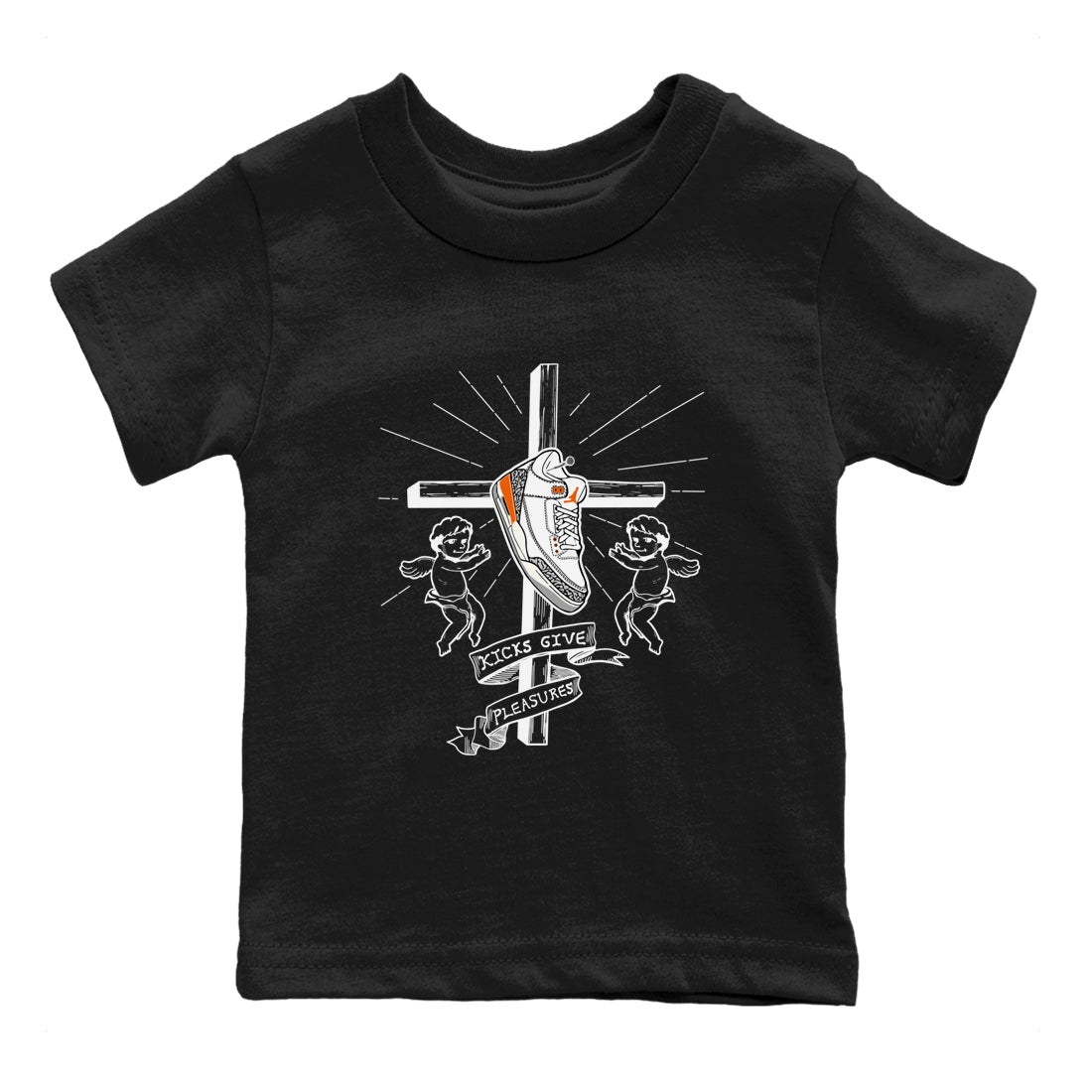 AJ3 Georgia Peach shirt to match jordans Kicks Give Pleasures sneaker tees Air Jordan 3 Georgia Peach Drip Gear Zone baby toddler Black 2 cotton Shirt