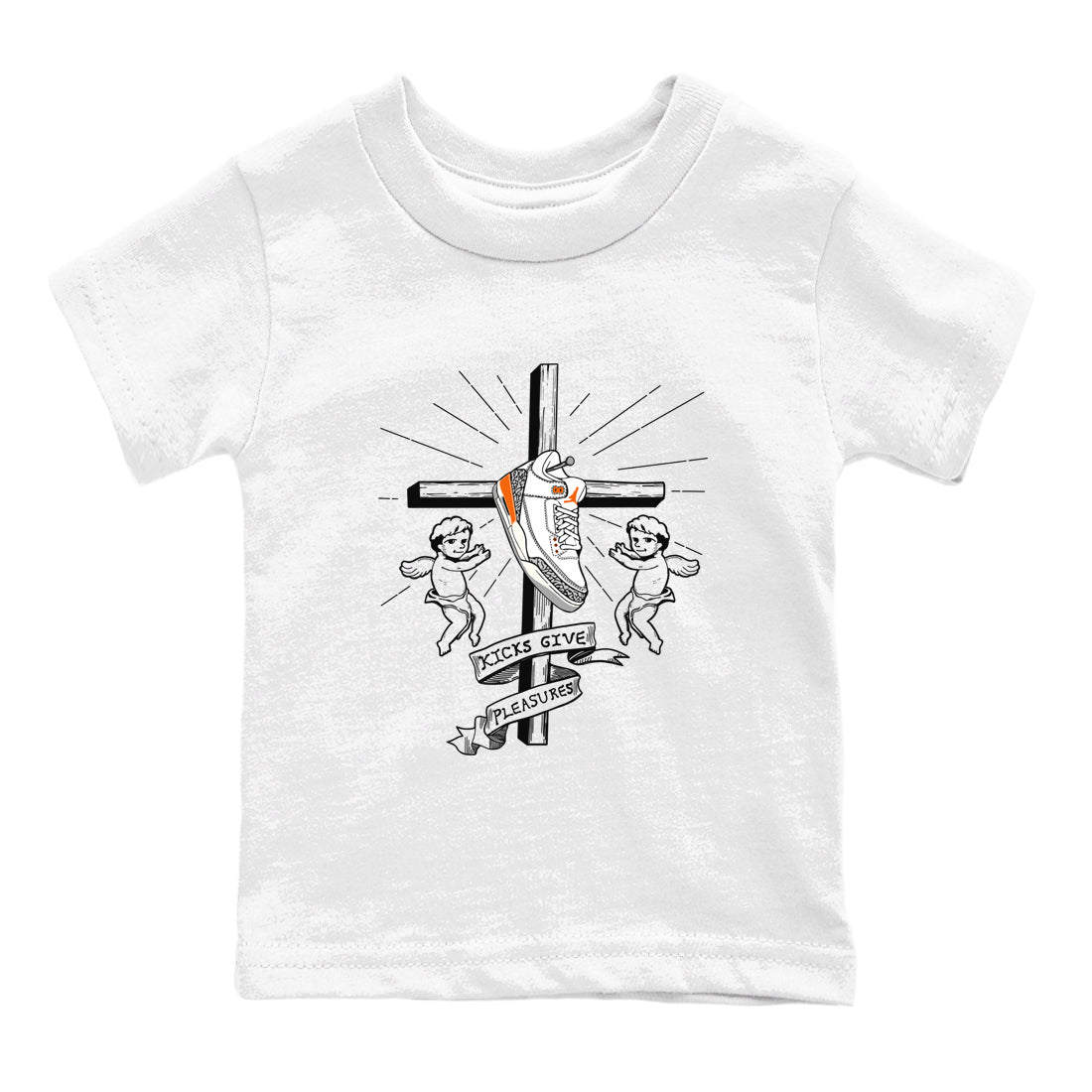 AJ3 Georgia Peach shirt to match jordans Kicks Give Pleasures sneaker tees Air Jordan 3 Georgia Peach Drip Gear Zone baby toddler White 2 cotton Shirt