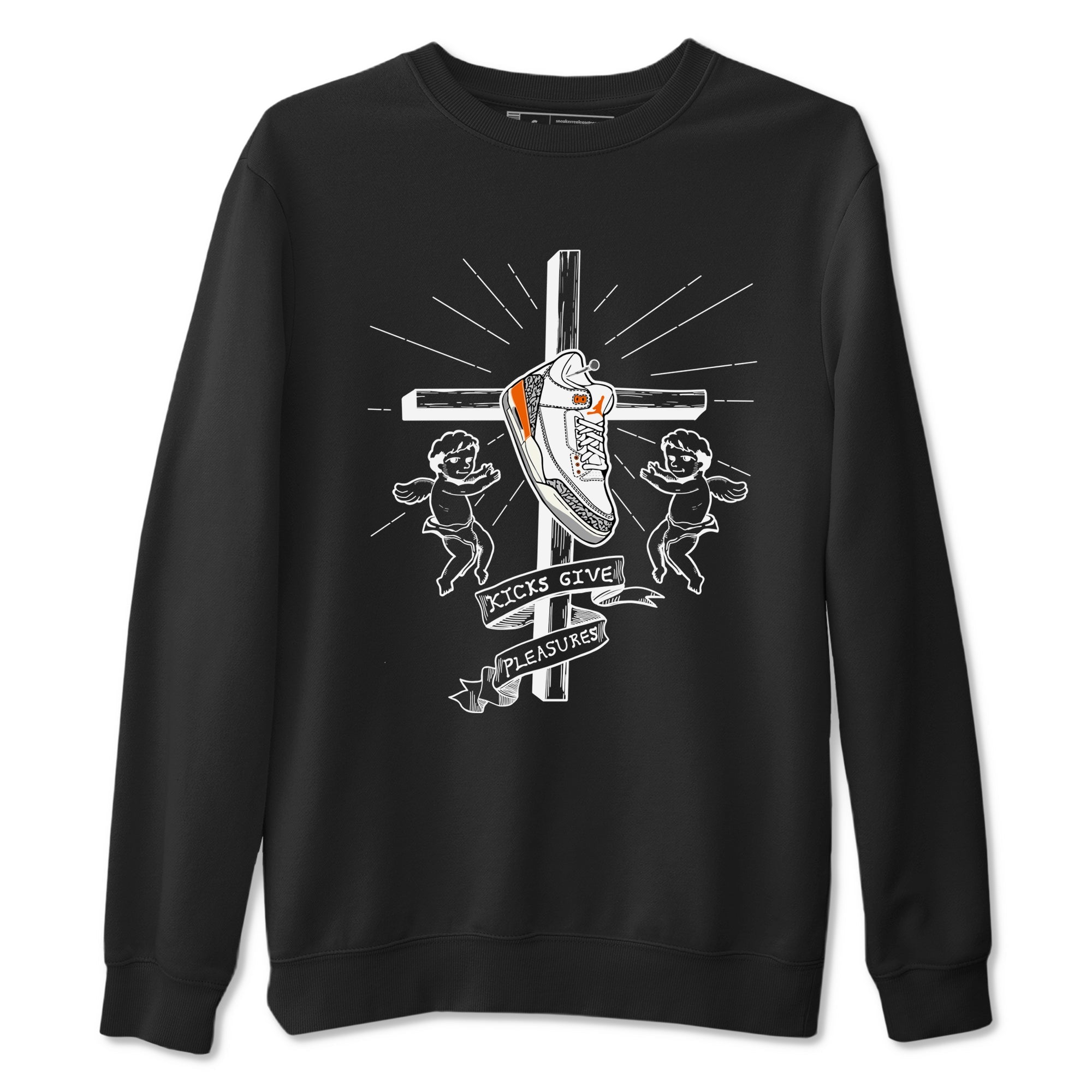 AJ3 Georgia Peach shirt to match jordans Kicks Give Pleasures sneaker tees Air Jordan 3 Georgia Peach Drip Gear Zone unisex cotton Black 2 crew neck shirt