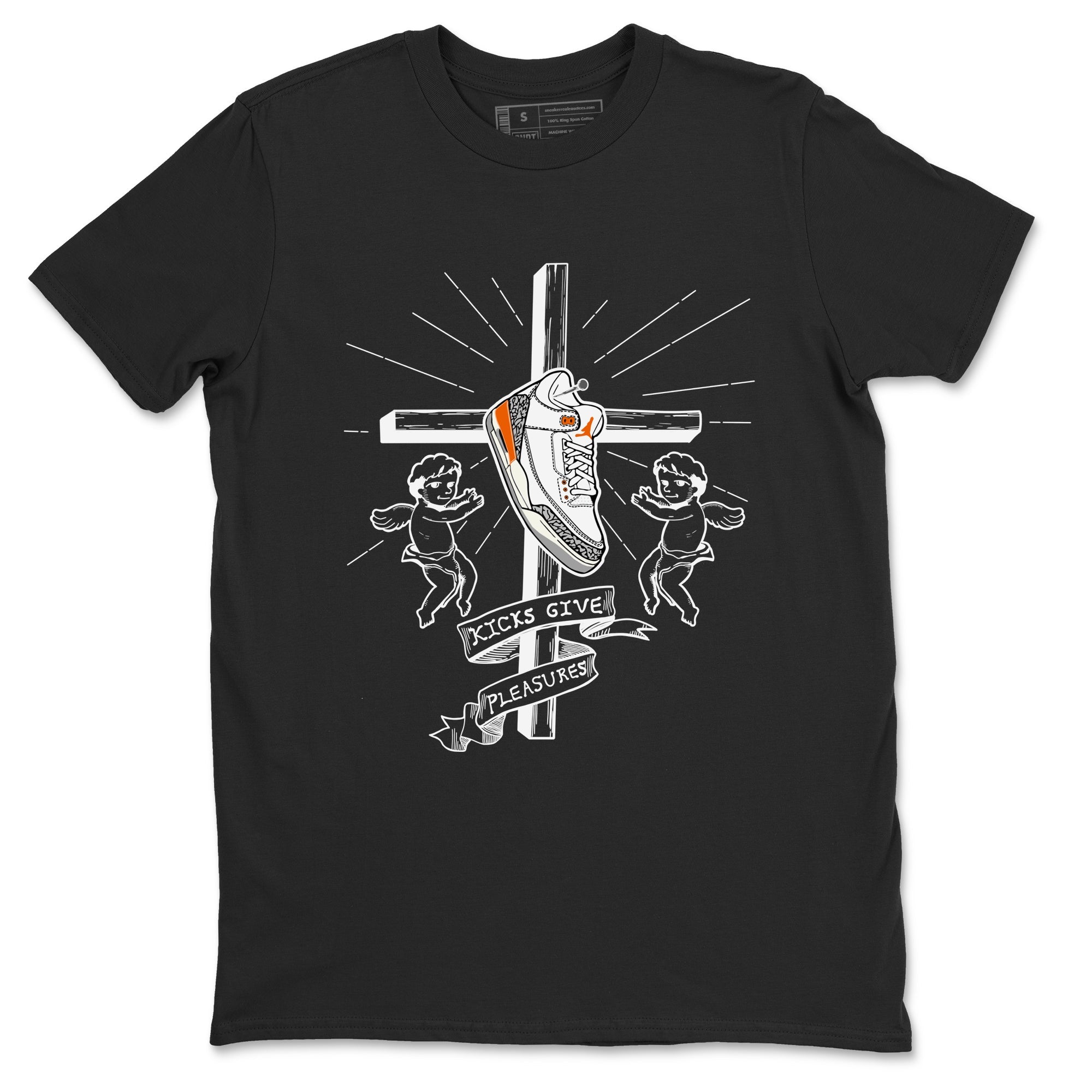 AJ3 Georgia Peach shirt to match jordans Kicks Give Pleasures sneaker tees Air Jordan 3 Georgia Peach Drip Gear Zone unisex cotton Black 2 crew neck shirt