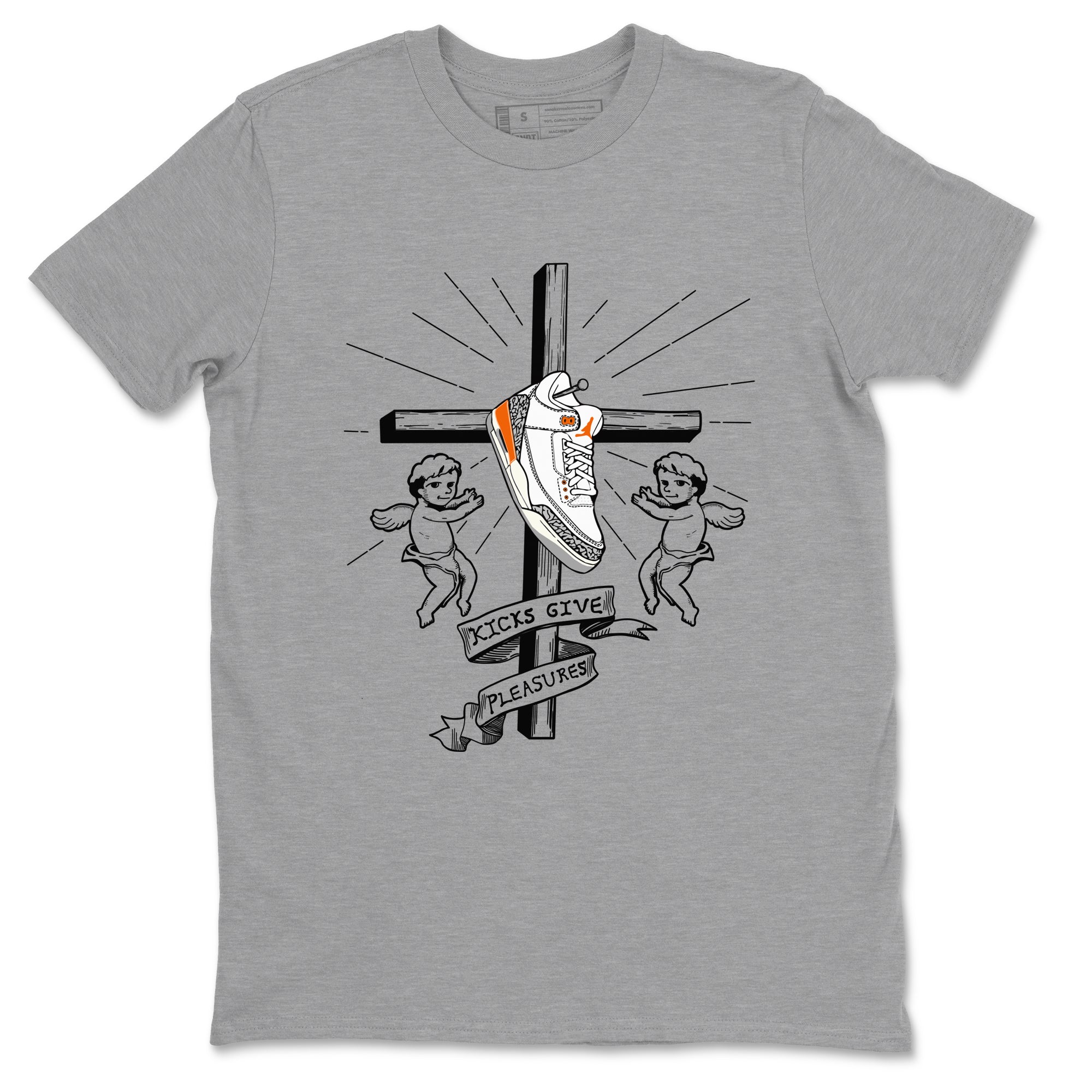 AJ3 Georgia Peach shirt to match jordans Kicks Give Pleasures sneaker tees Air Jordan 3 Georgia Peach Drip Gear Zone unisex cotton Heather Grey 2 crew neck shirt