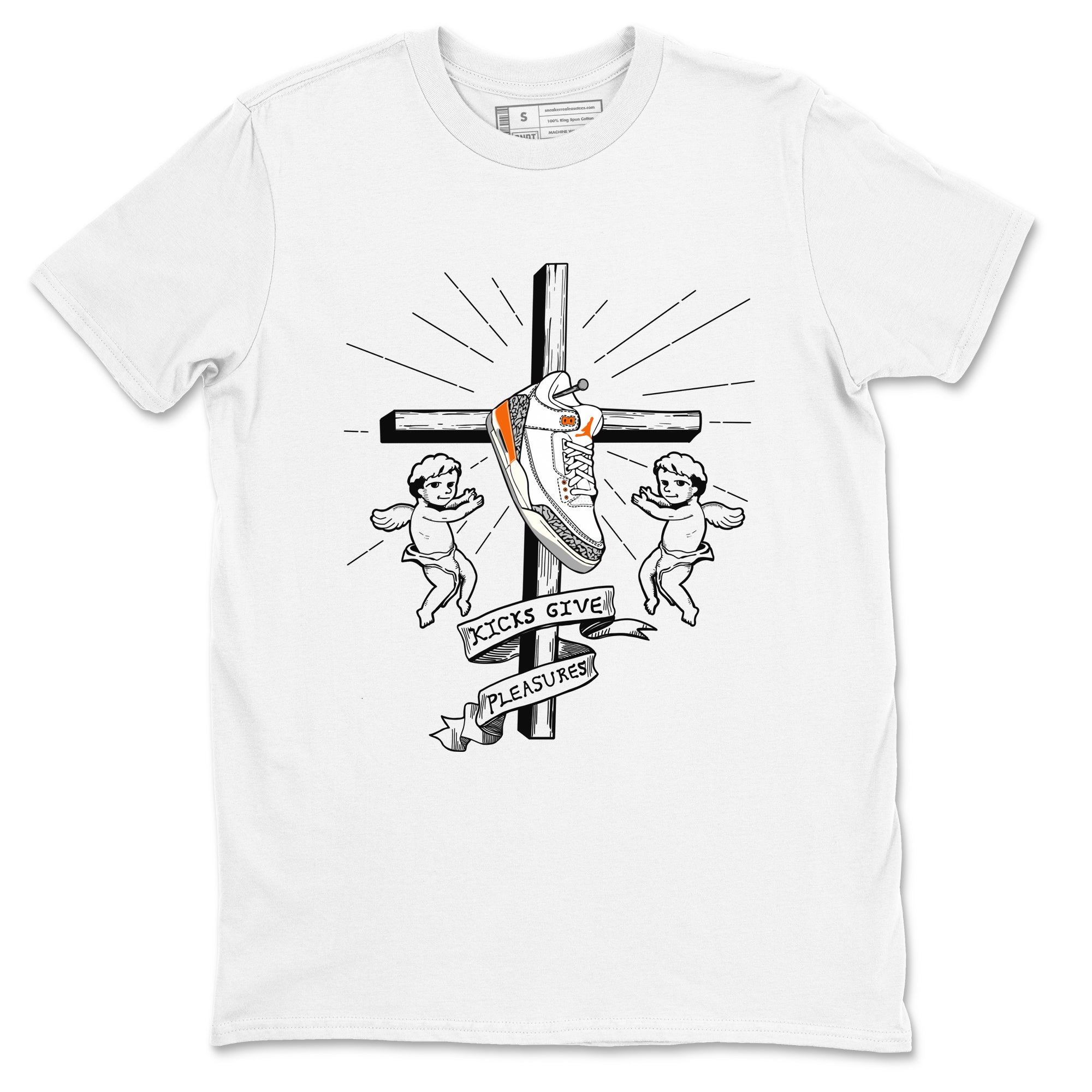 AJ3 Georgia Peach shirt to match jordans Kicks Give Pleasures sneaker tees Air Jordan 3 Georgia Peach Drip Gear Zone unisex cotton White 2 crew neck shirt