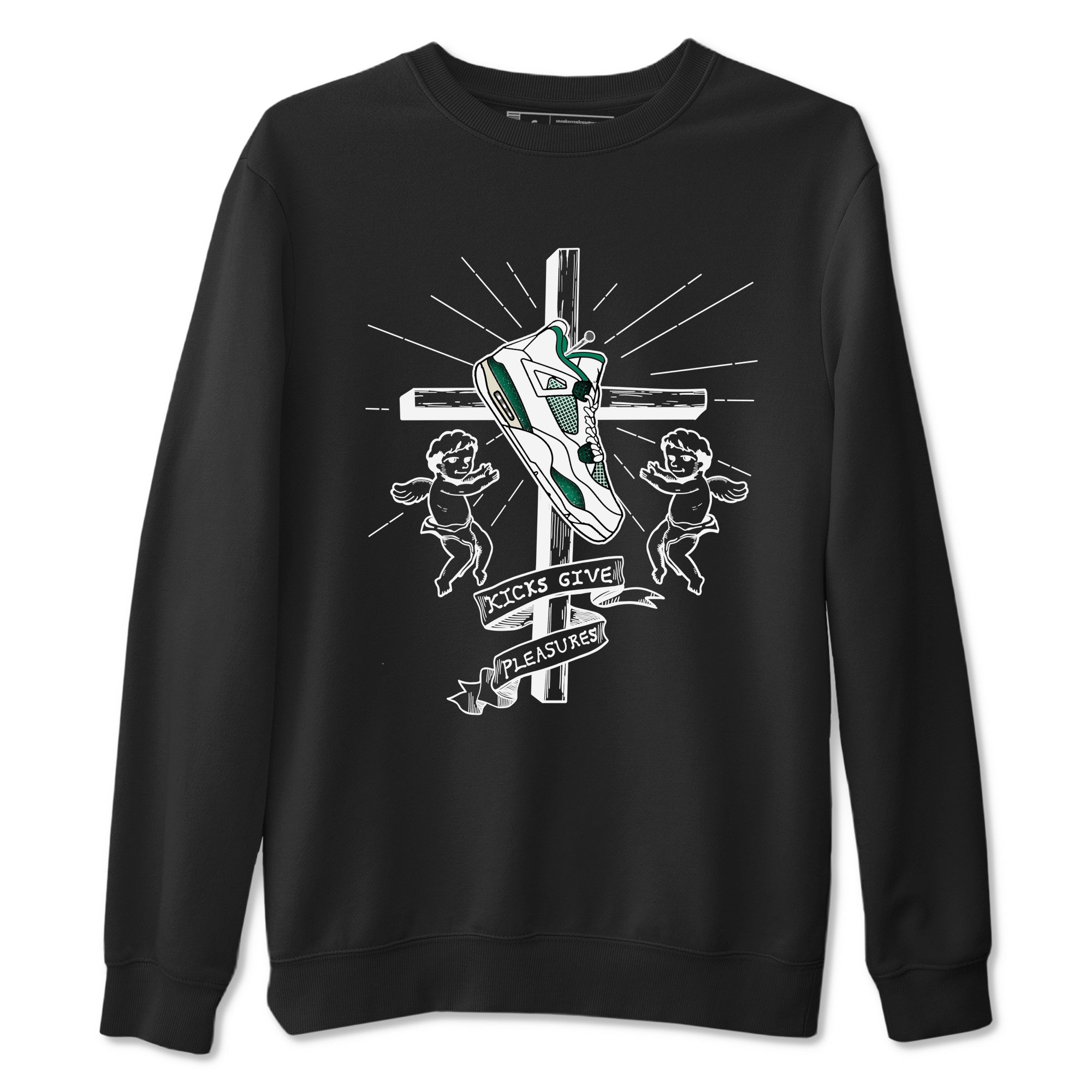 4s Oxidized Green shirts to match jordans Kicks Give Pleasures sneaker match tees Air Jordan 4 Oxidized Green Drip Gear Zone streetwear brand Black 2 unisex cotton tee