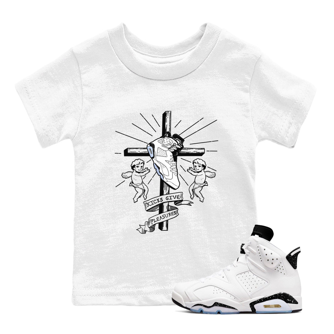 6s Reverse Cookies shirt to match jordans Kicks Give Pleasures sneaker tees Air Jordan 6 Reverse Cookies SNRT sneaker release tees baby toddler White 1 cotton Shirt