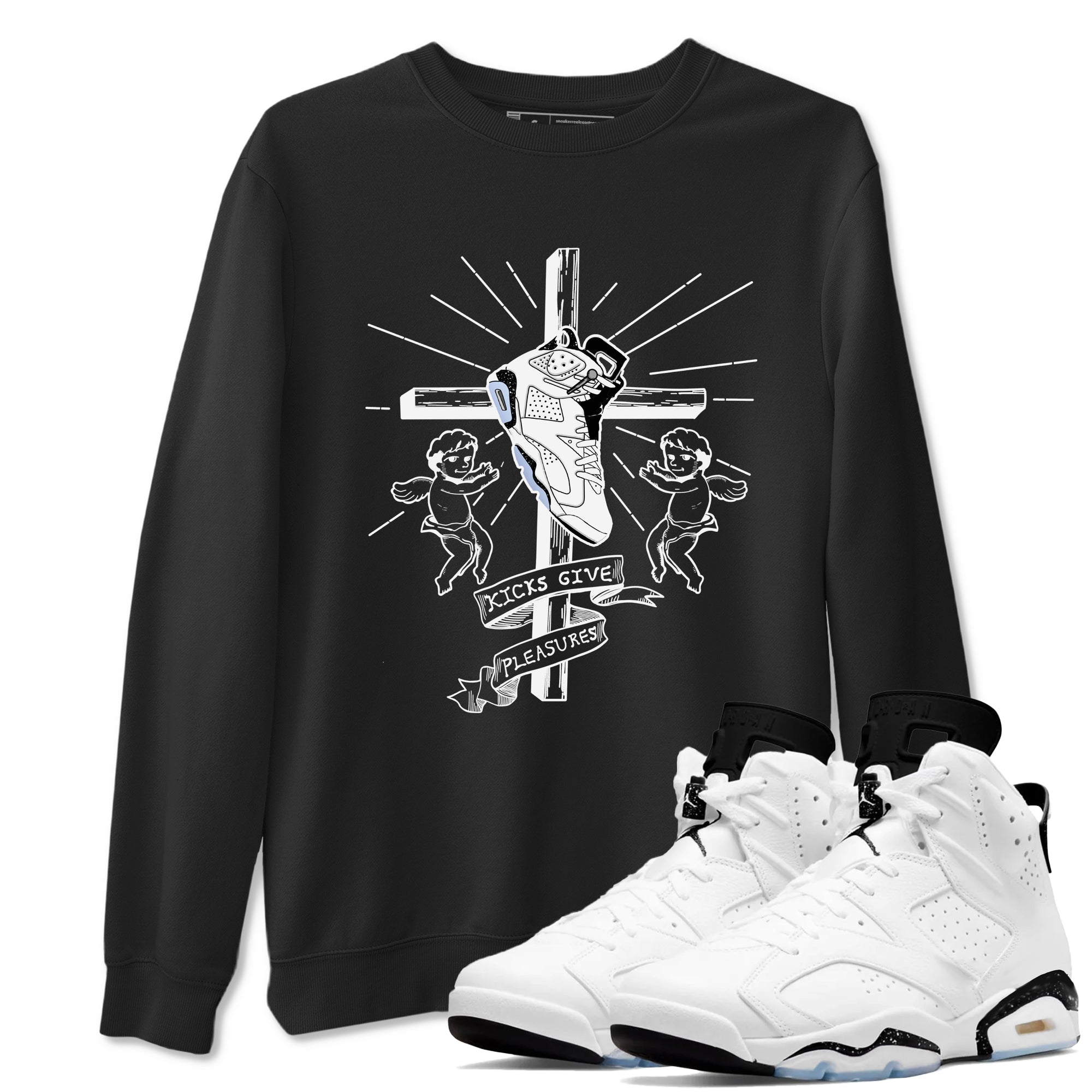6s Reverse Cookies shirt to match jordans Kicks Give Pleasures sneaker tees Air Jordan 6 Reverse Cookies SNRT Sneaker Release Tees unisex cotton Black 1 crew neck shirt