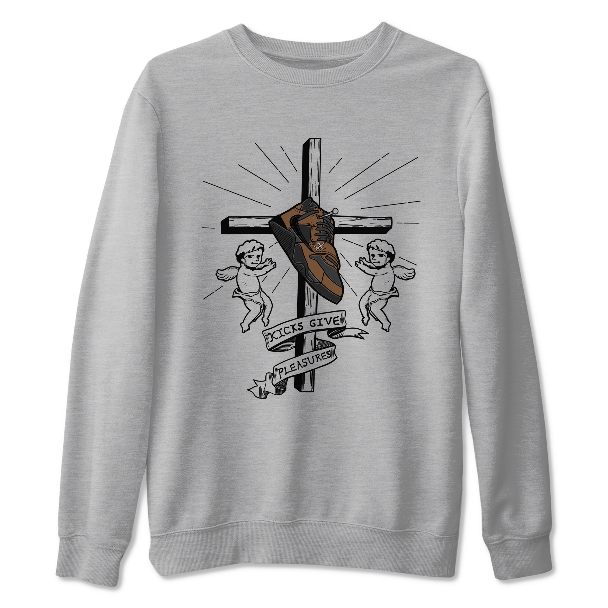 Jordan Jumpman Jack TR Travis Scott Dark Mocha shirts to match jordans Kicks Give Pleasures sneaker match tees Jordan Jumpman Jack Travis Scott Dark Mocha match shoes to clothes Drip Gear Zone unisex cotton Heather Grey 2 shirts