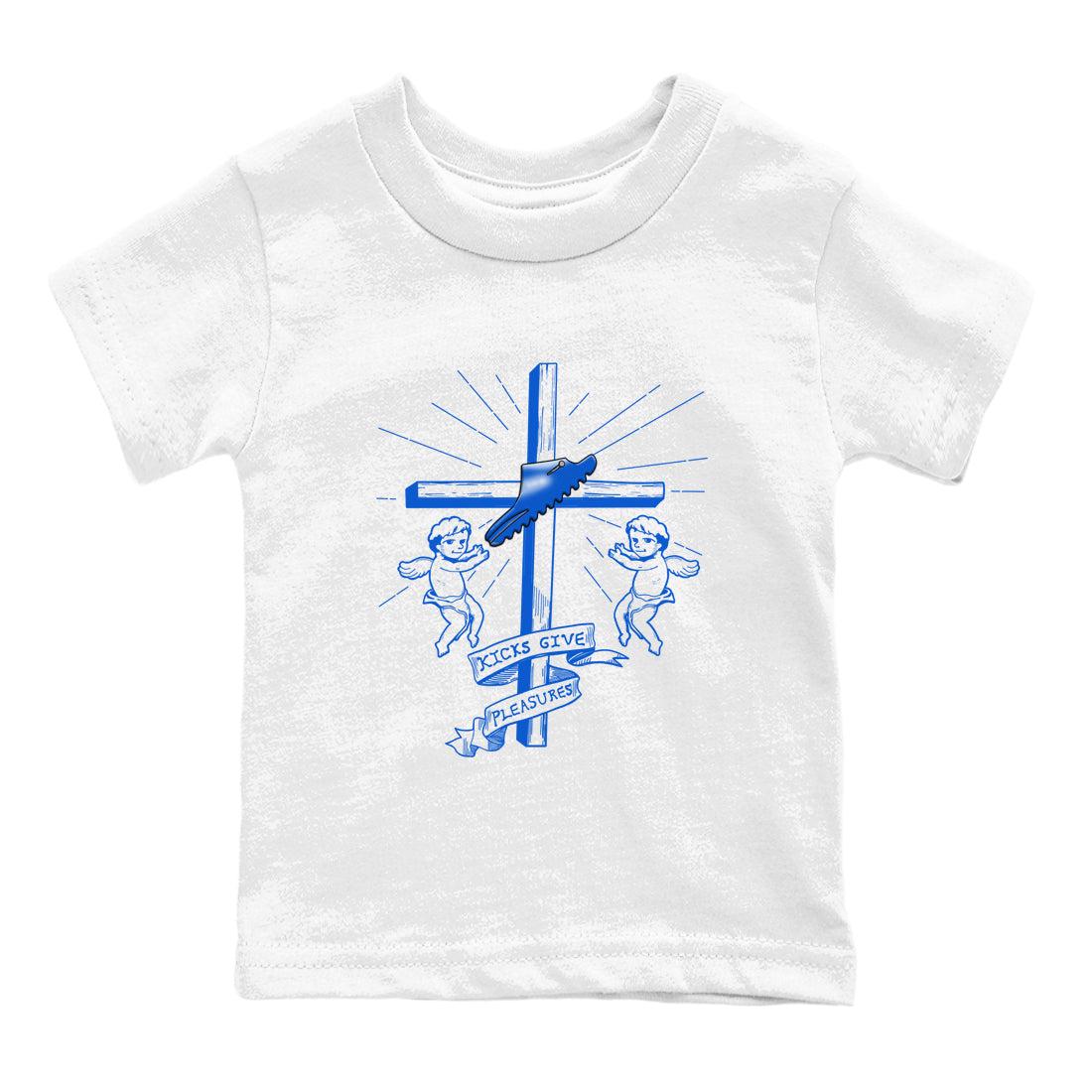 Yeezy Slide Azure shirts to match jordans Kicks Give You Pleasures sneaker match tees Yeezy Slide Azure Drip Gear Zone streetwear brand Baby and Youth White 2 cotton tee