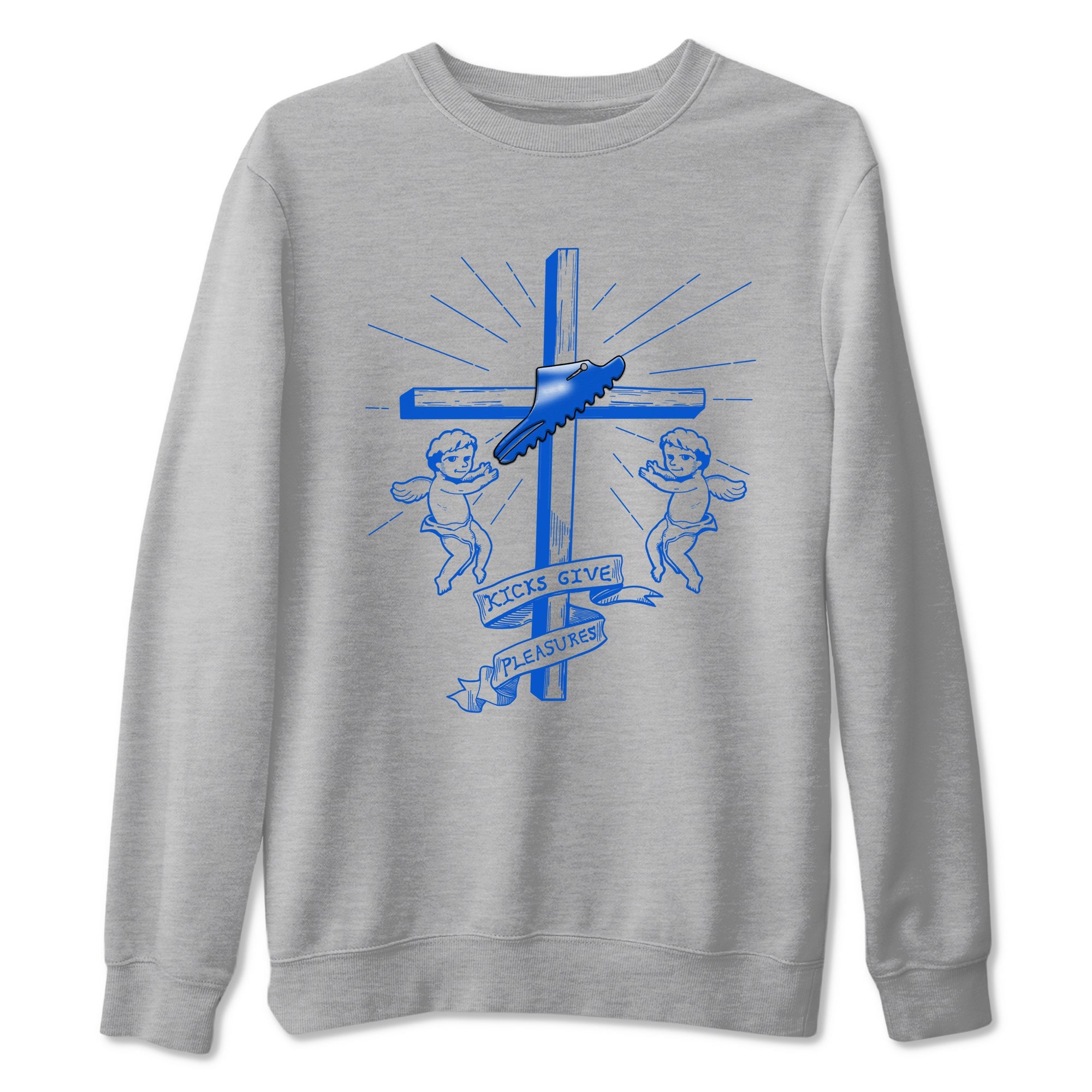 Yeezy Slide Azure shirts to match jordans Kicks Give You Pleasures sneaker match tees Yeezy Slide Azure Drip Gear Zone streetwear brand Heather Grey 2 unisex cotton tee